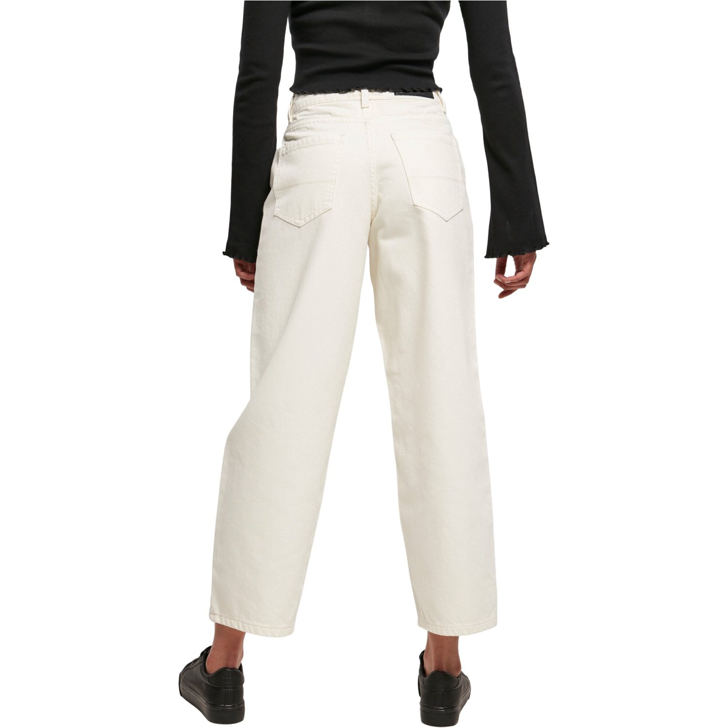 Urban Classics Ladies - High Waist Wide Leg Crop Denim Jeans