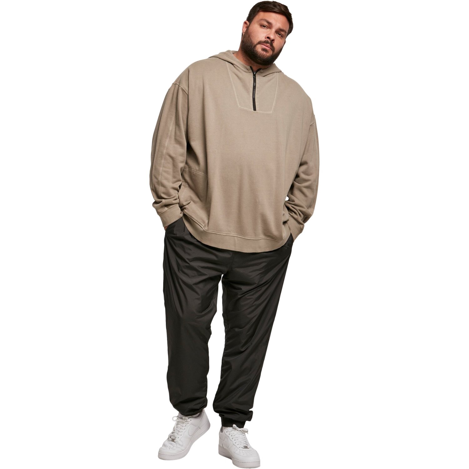 Urban Classics - Overdyed Camp Troyer Hoody khaki