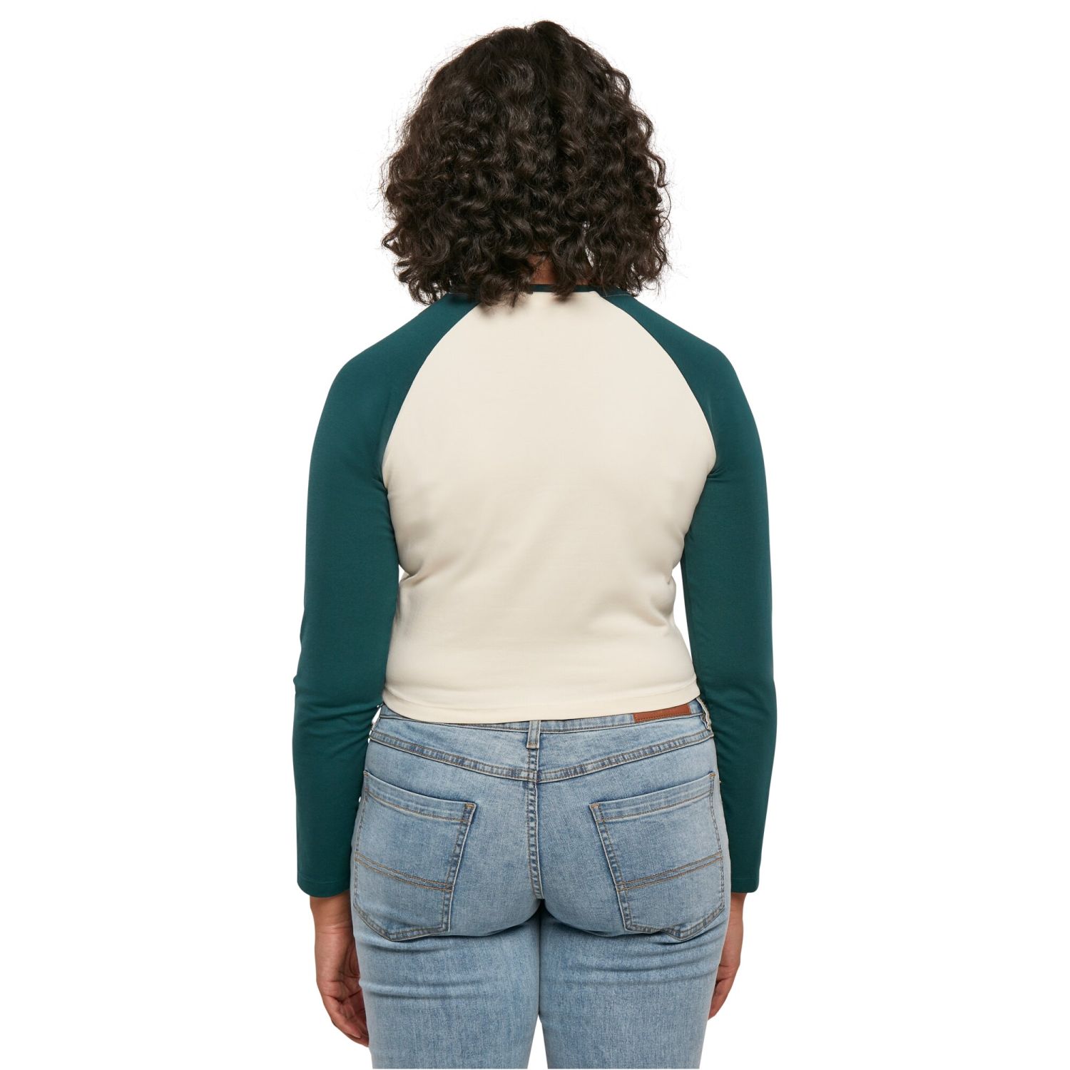 Urban Classics Ladies - Retro Baseball Longsleeve beige