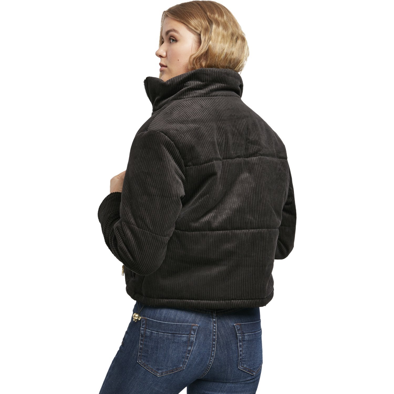 Urban Classics Ladies - Corduroy Puffer Jacket black