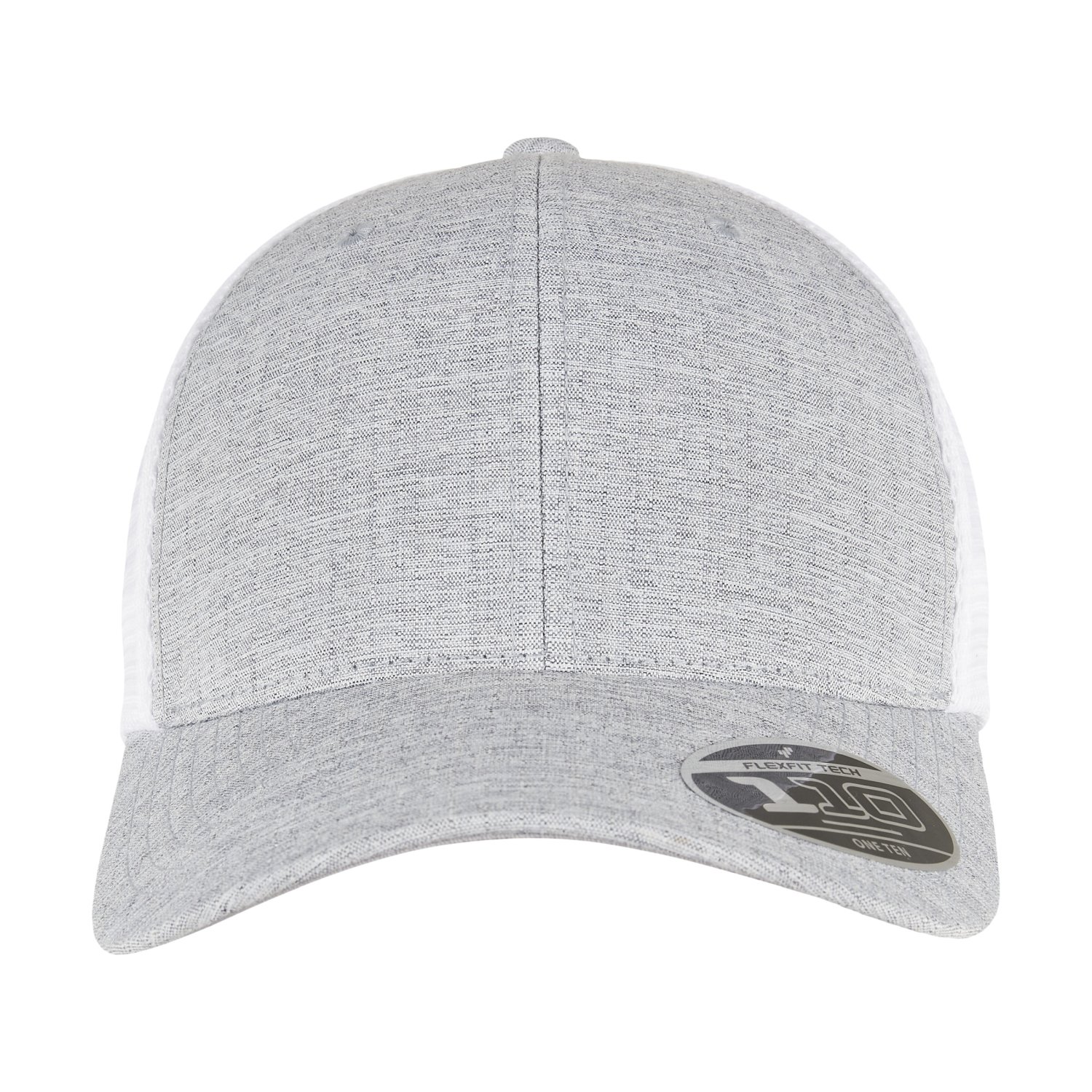 Flexfit 110 Trucker Mesh Snapback Cap - melange gris