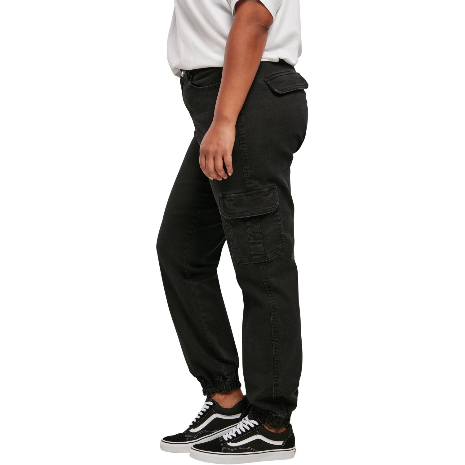 Urban Classics Ladies - Organic Stretch Denim Cargo Jeans