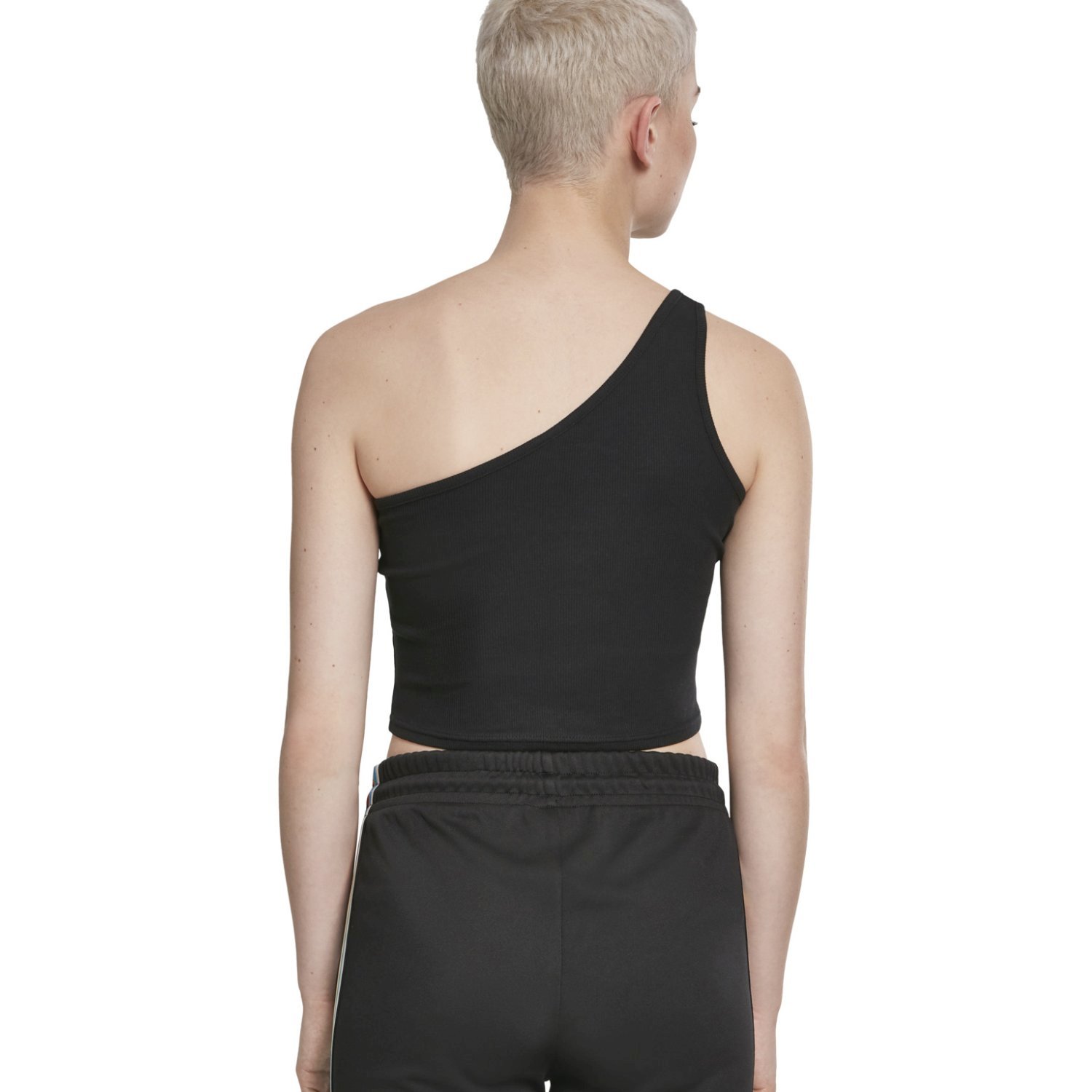 Urban Classics Ladies - Cropped Asymmetric Top black