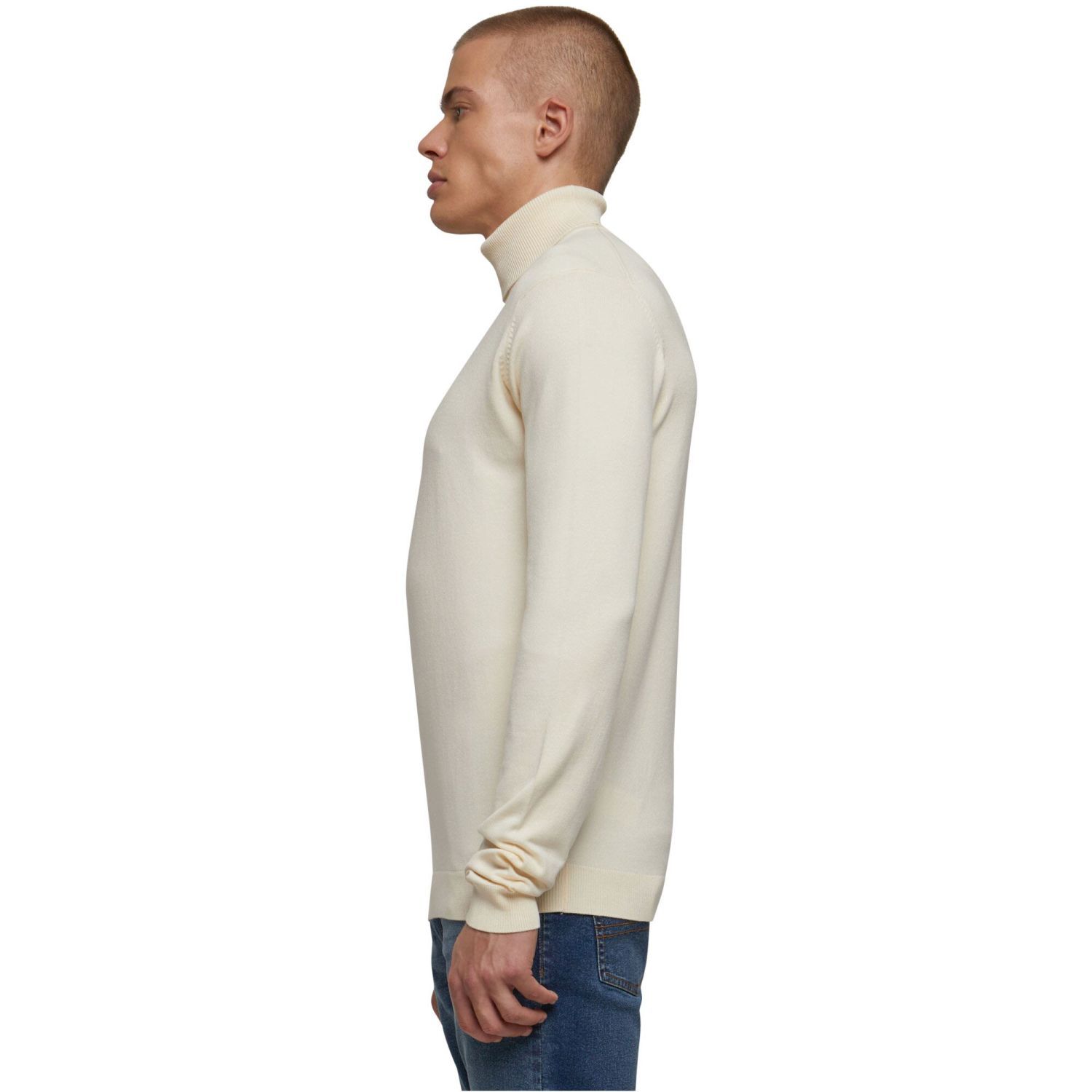 Urban Classics - Knitted Roll Neck Sweater whitesand