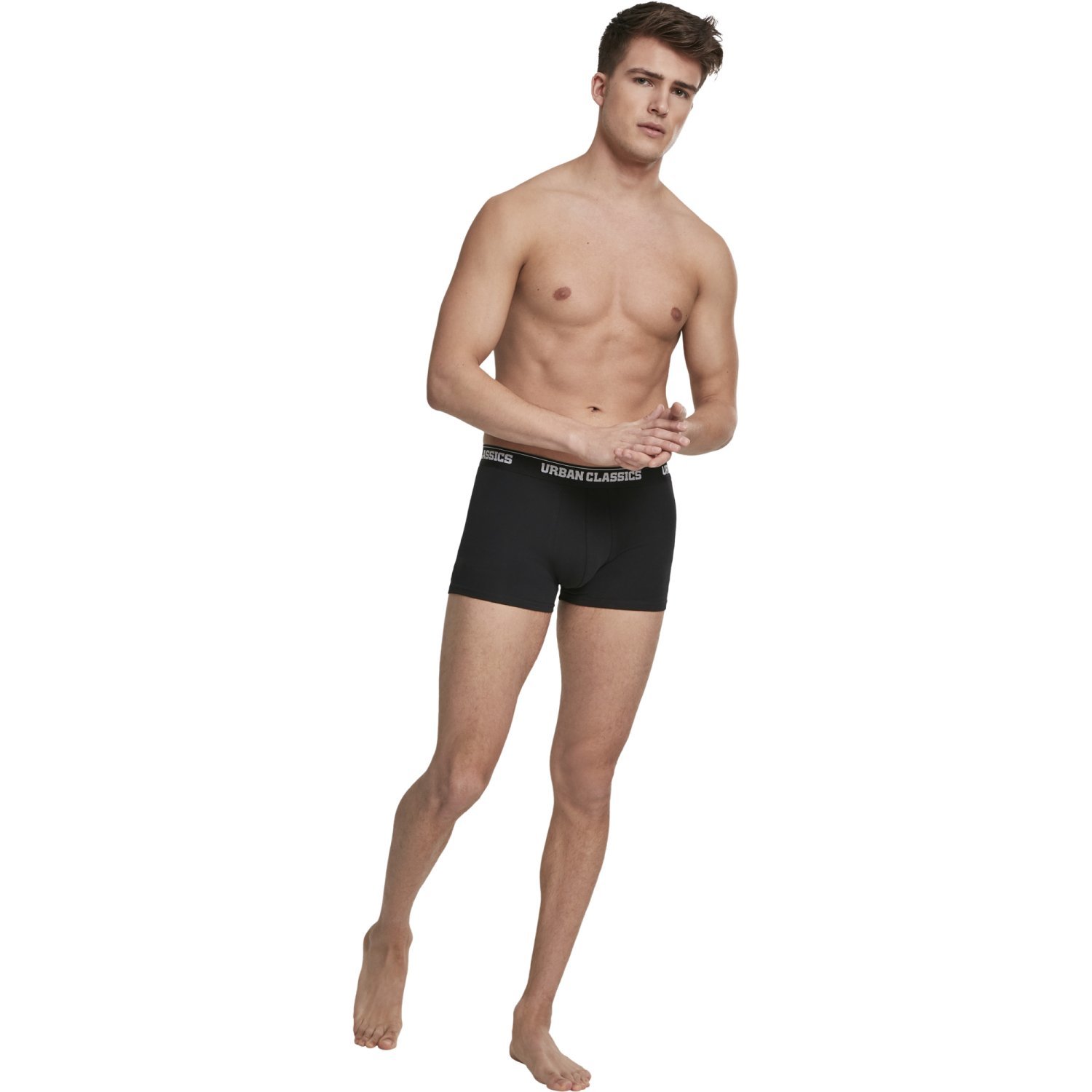 Urban Classics - Boxer Shorts 2-pack black / charcoal
