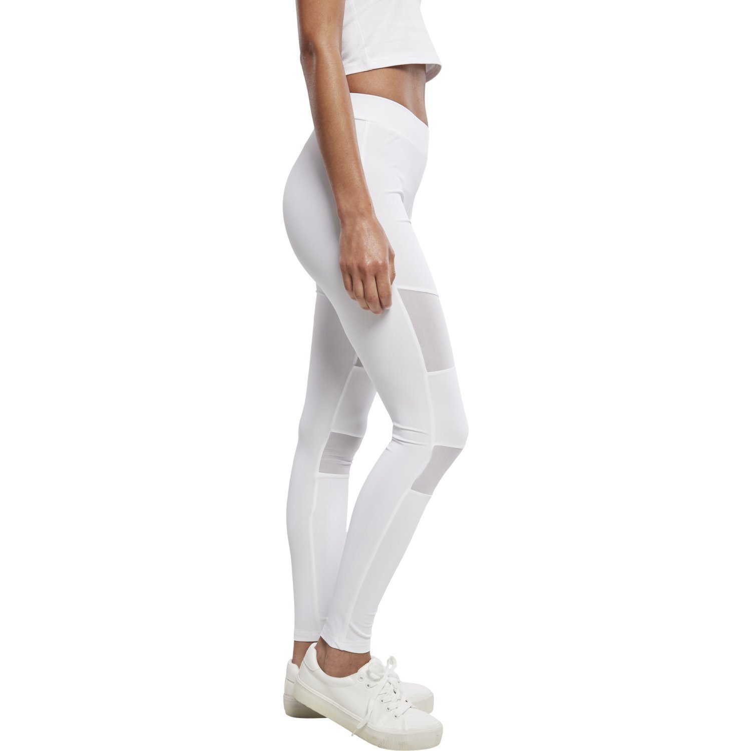 Urban Classics Ladies - TECH MESH Leggings blanc