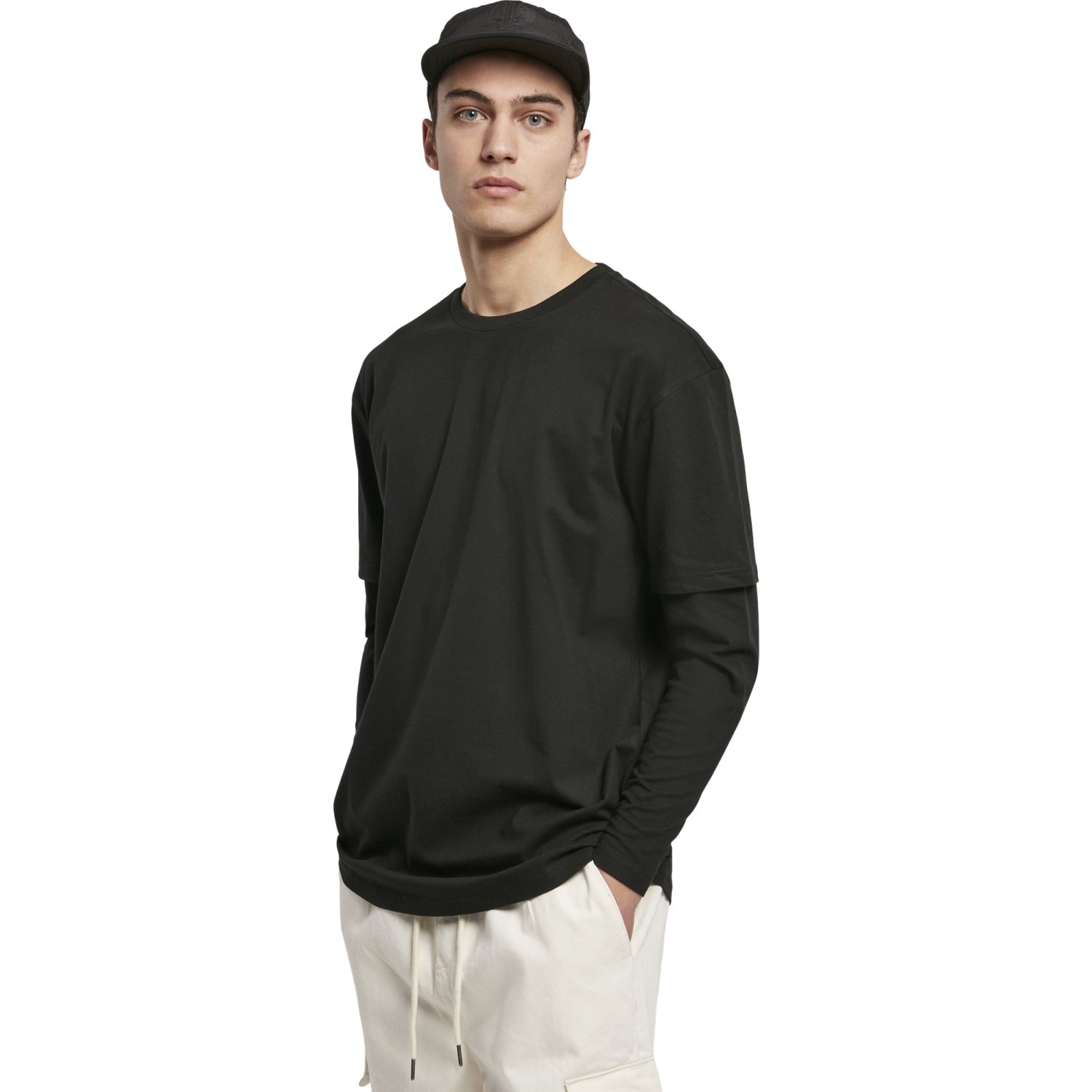 Urban Classics - Oversized Double Layer Shirt dark shadow