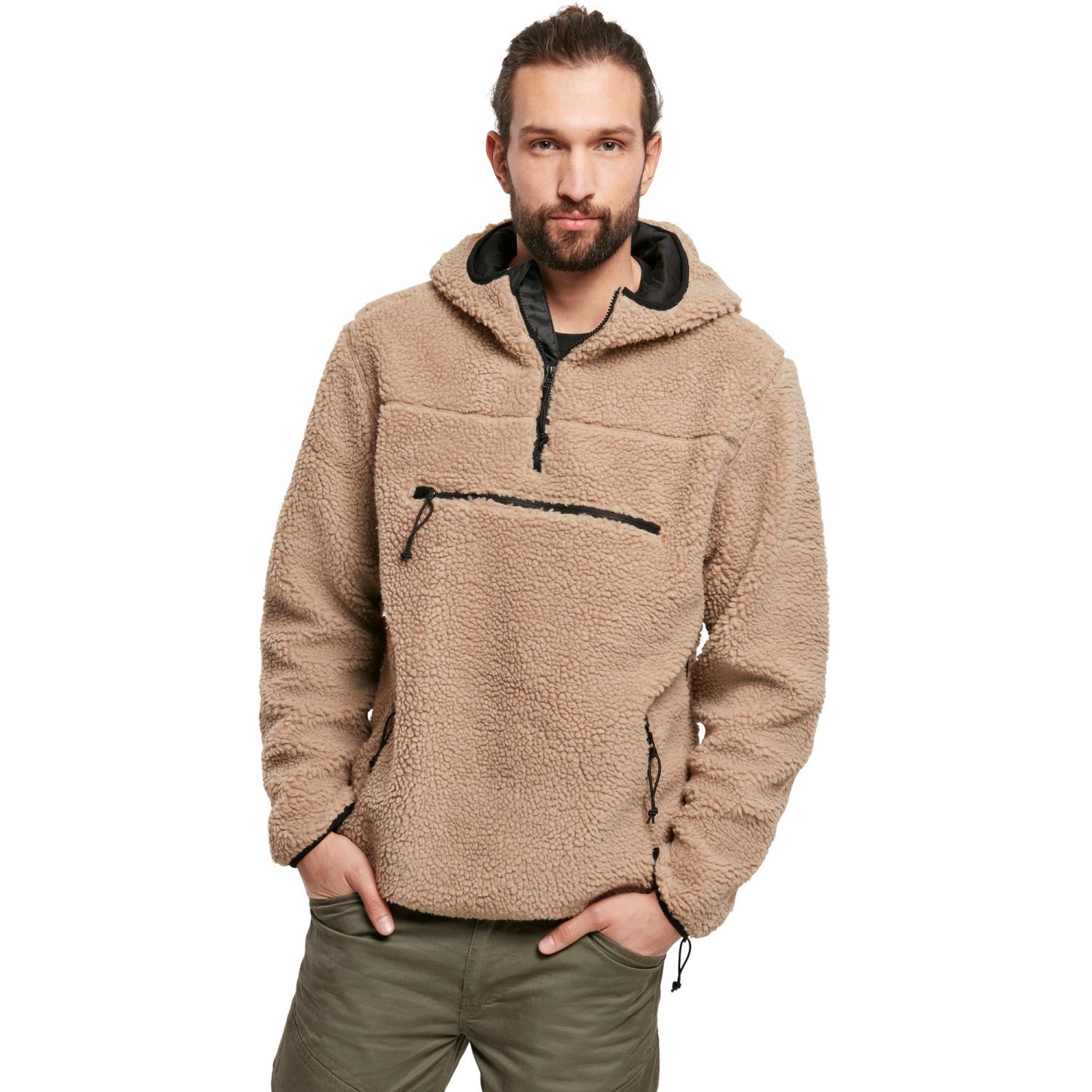Brandit - Teddyfleece Troyer Worker Sweater camel beige