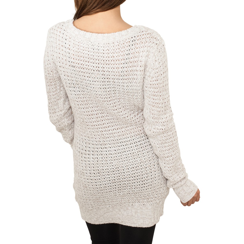 Urban Classics Femme - LONG WIDENECK Sweater blanc