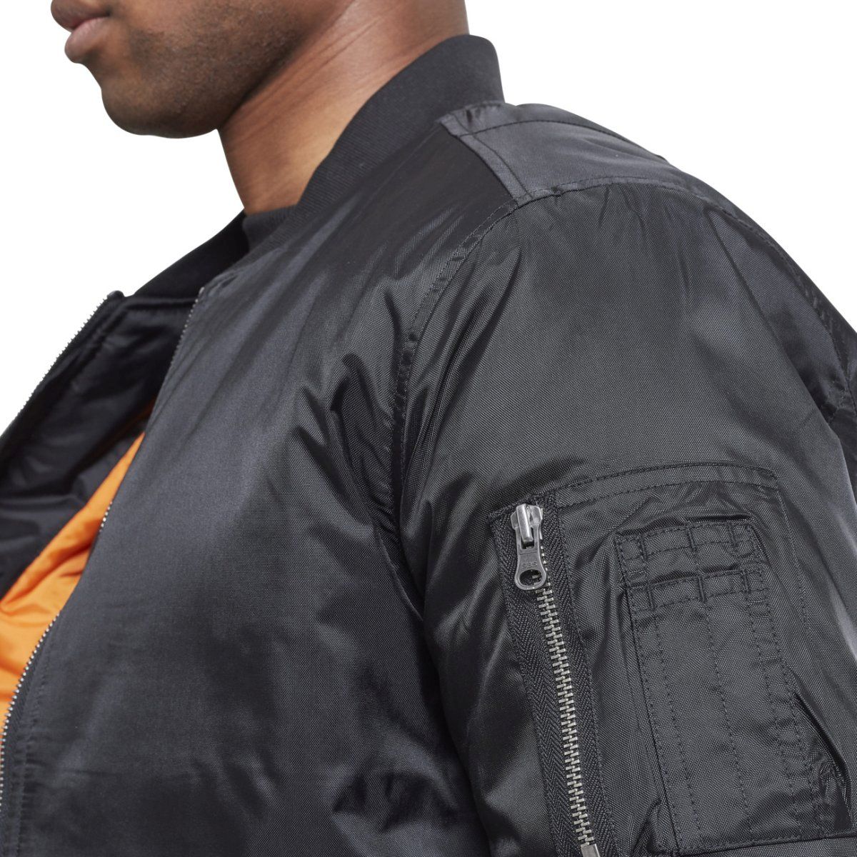 Urban Classics - SHINY BOMBER Jacket black
