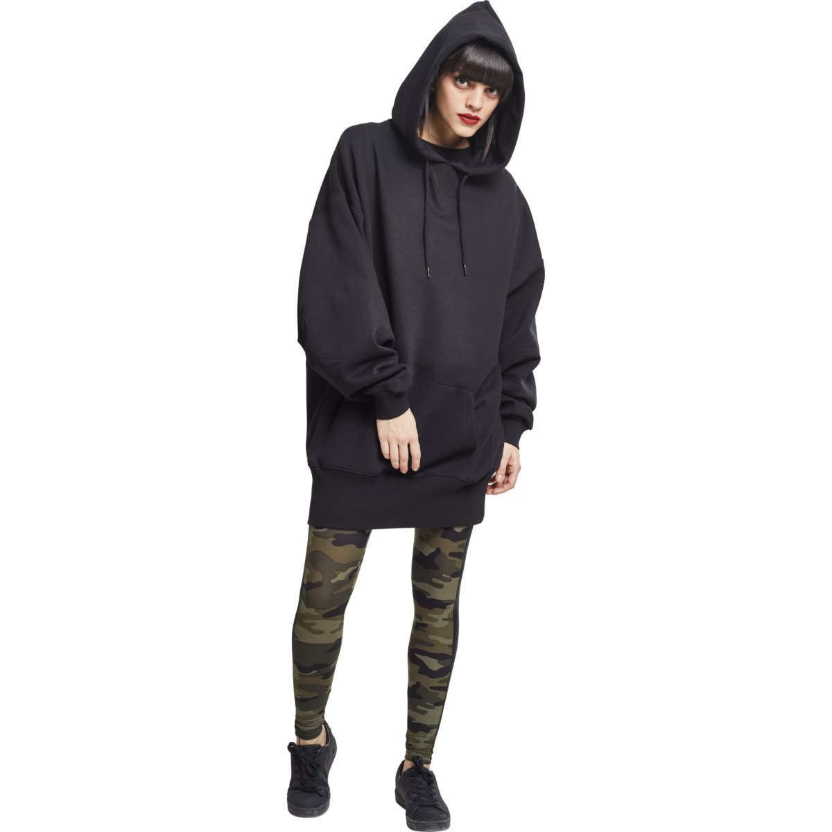 Urban Classics Ladies - Long Oversize Hoody noir