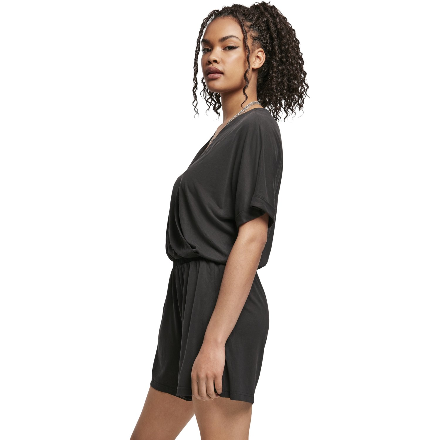 Urban Classics Ladies - MODAL Short Jumpsuit noir