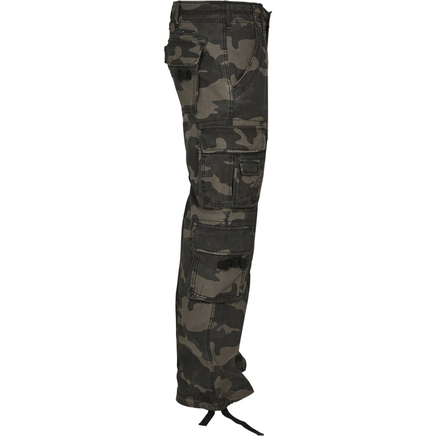Brandit Pure Vintage Cargo Army Trousers dark camo