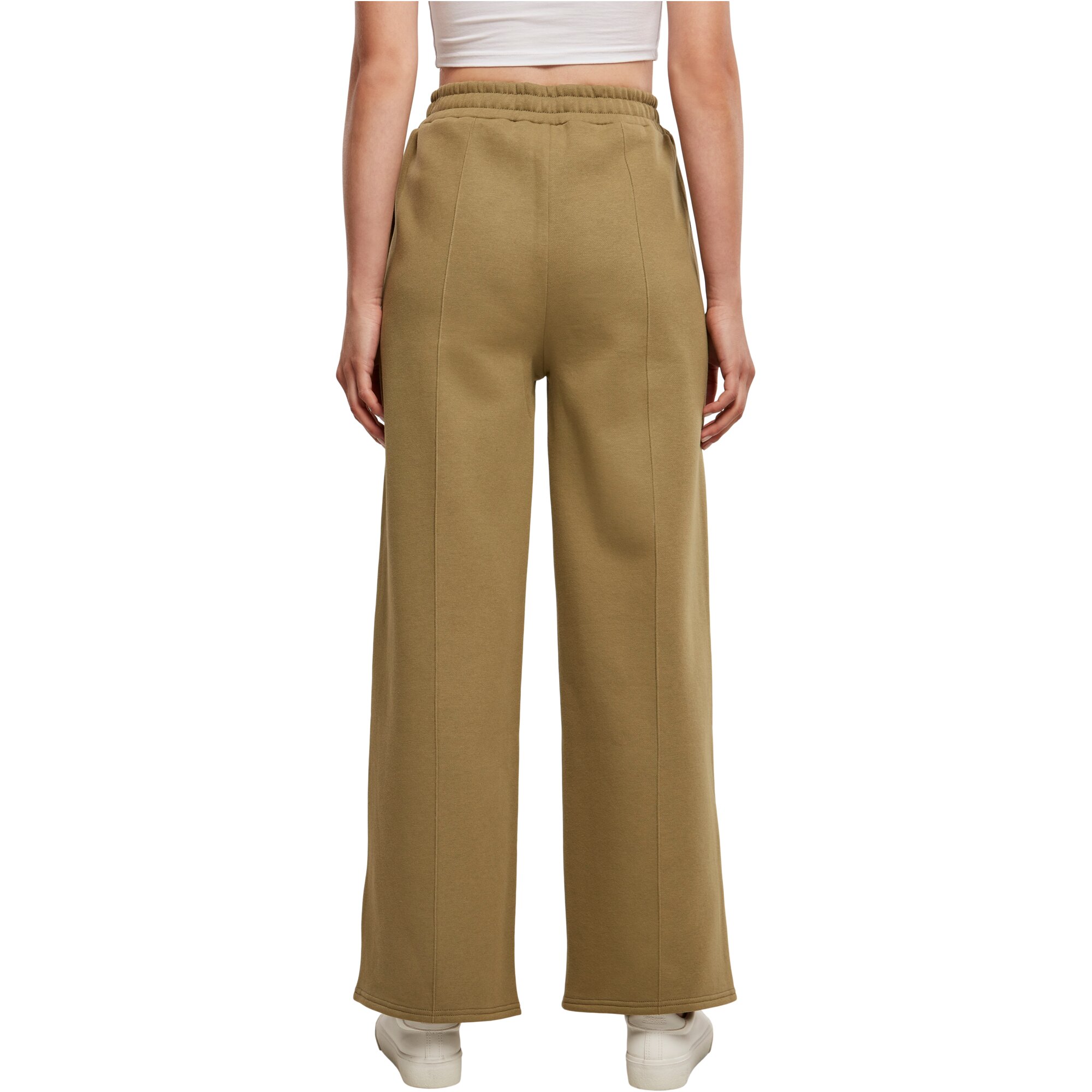 Urban Classics Ladies - Straight Pin Tuck Sweatpants olive