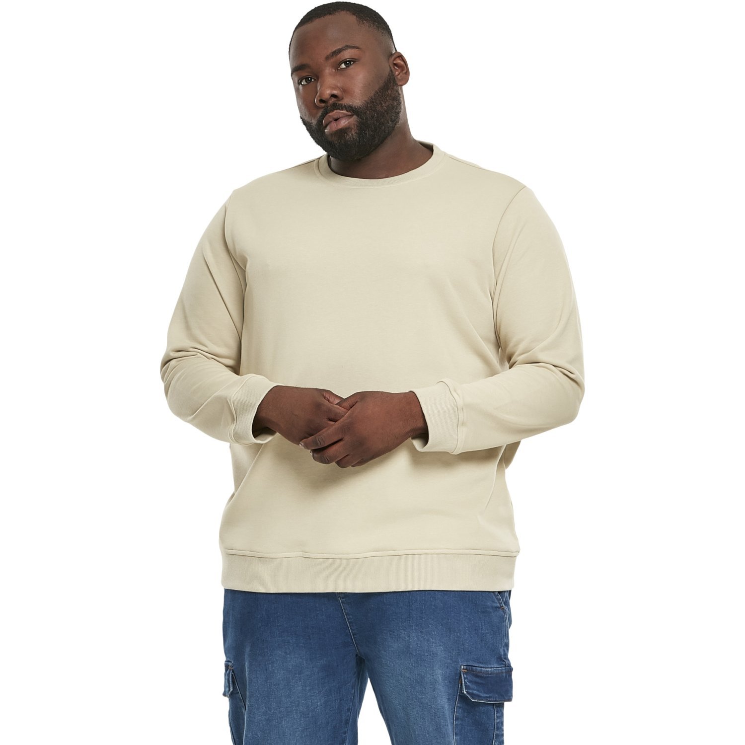 Urban Classics - BASIC TERRY Crewneck Pullover beige
