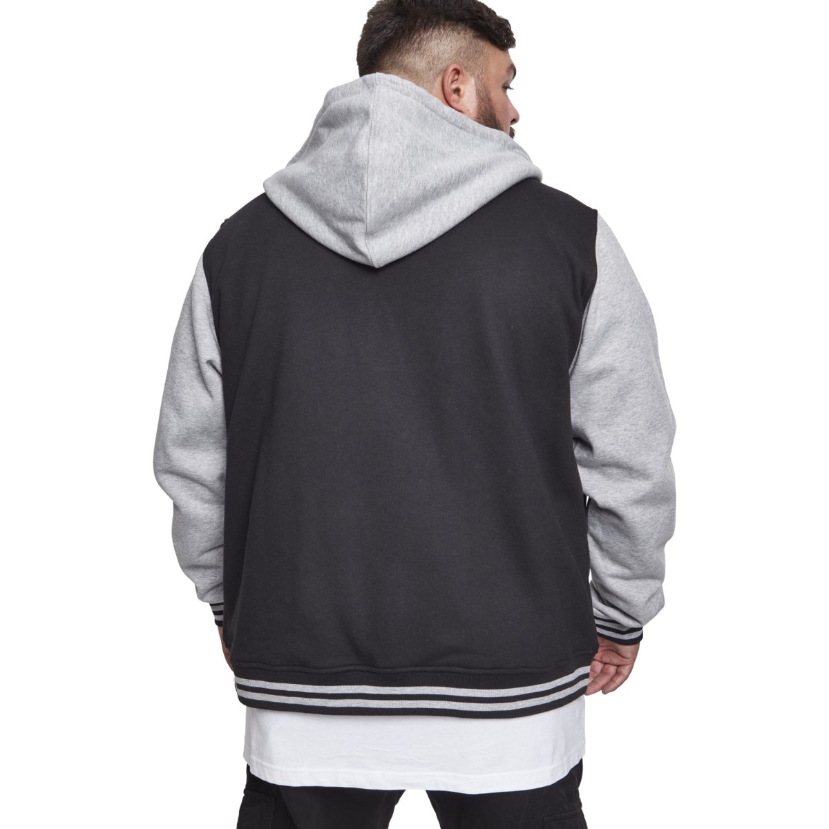 Urban Classics - 2-TONE Zip Sweat à capuche noir / gris - XL