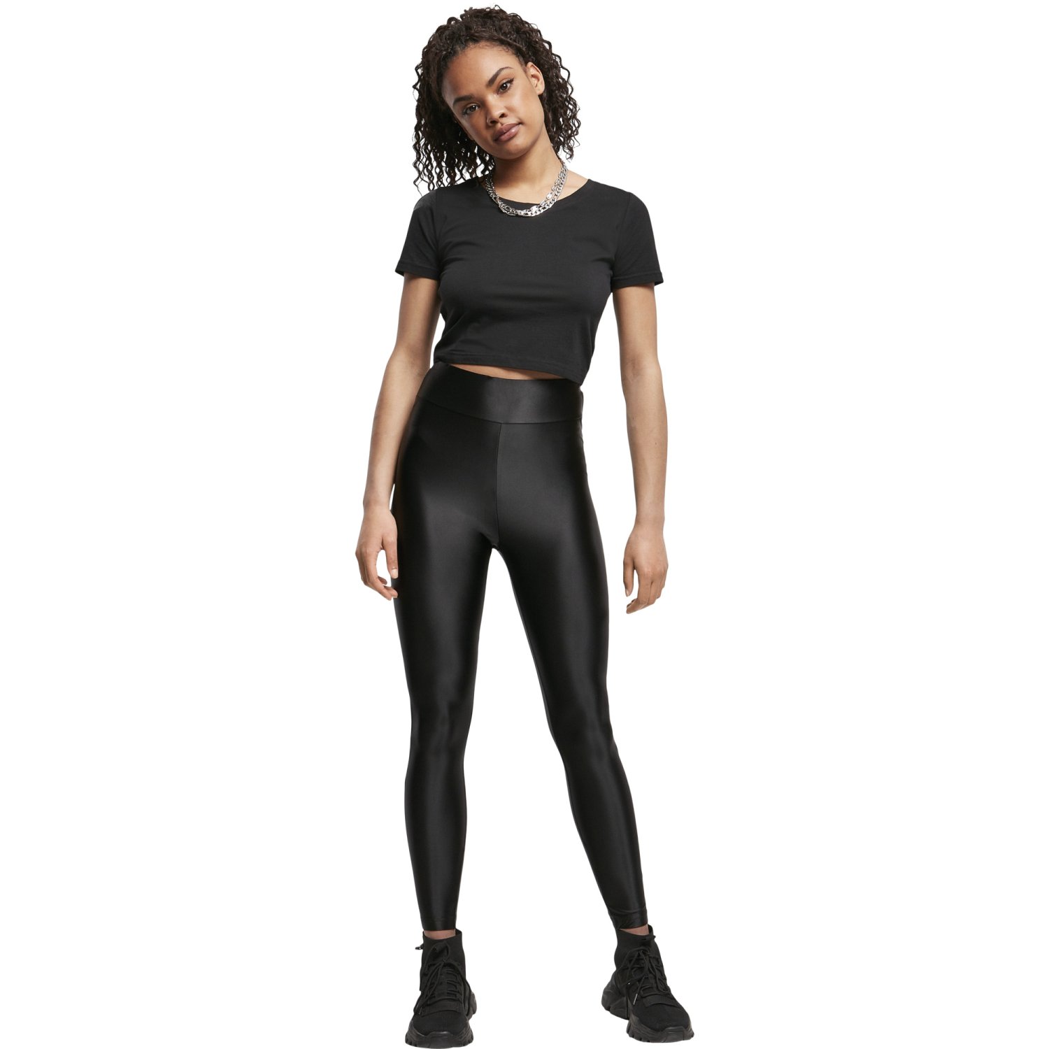 Urban Classics Ladies - High Waist Shiny Metalic Leggings