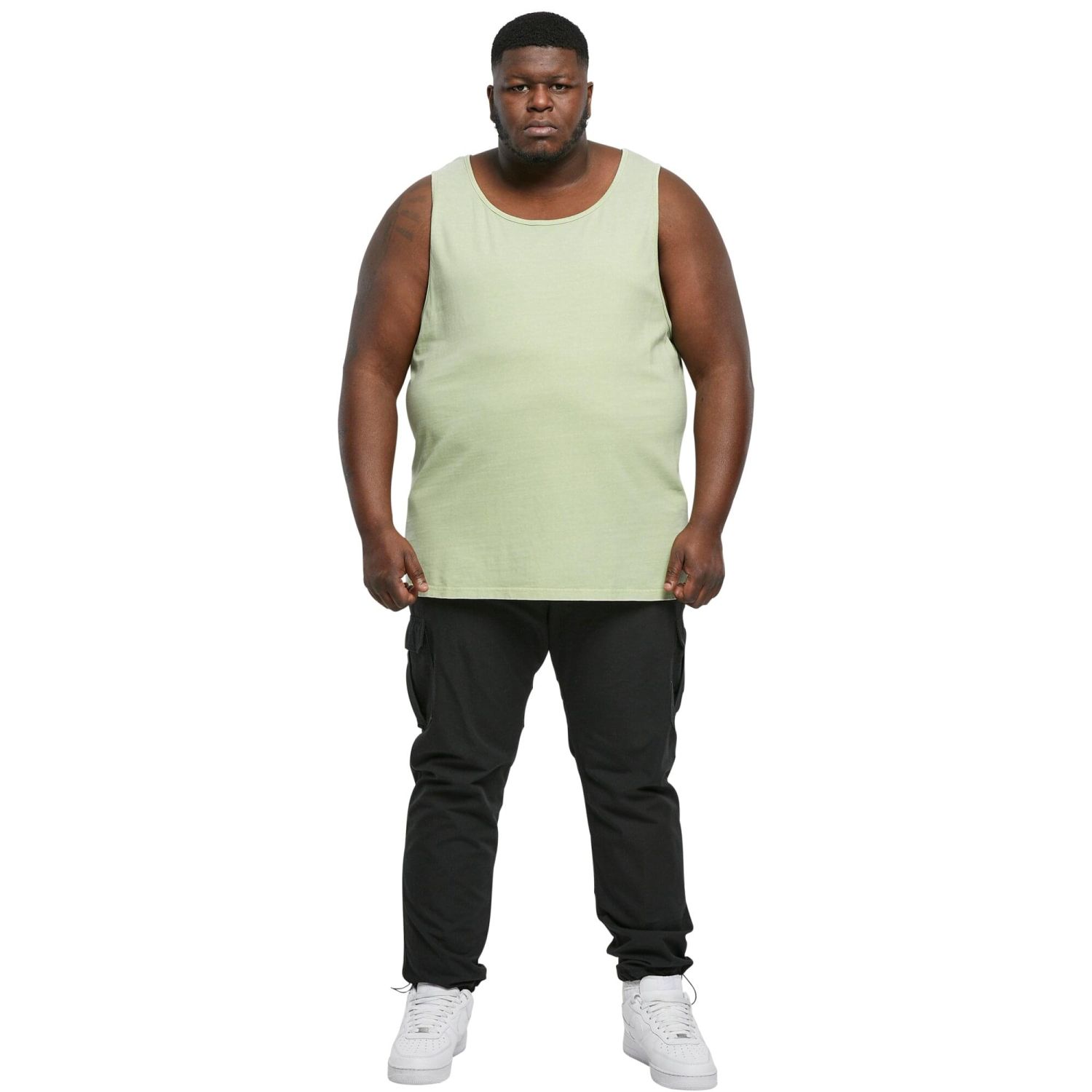 Urban Classics - Heavy Oversized Acid Wash Tank Top green