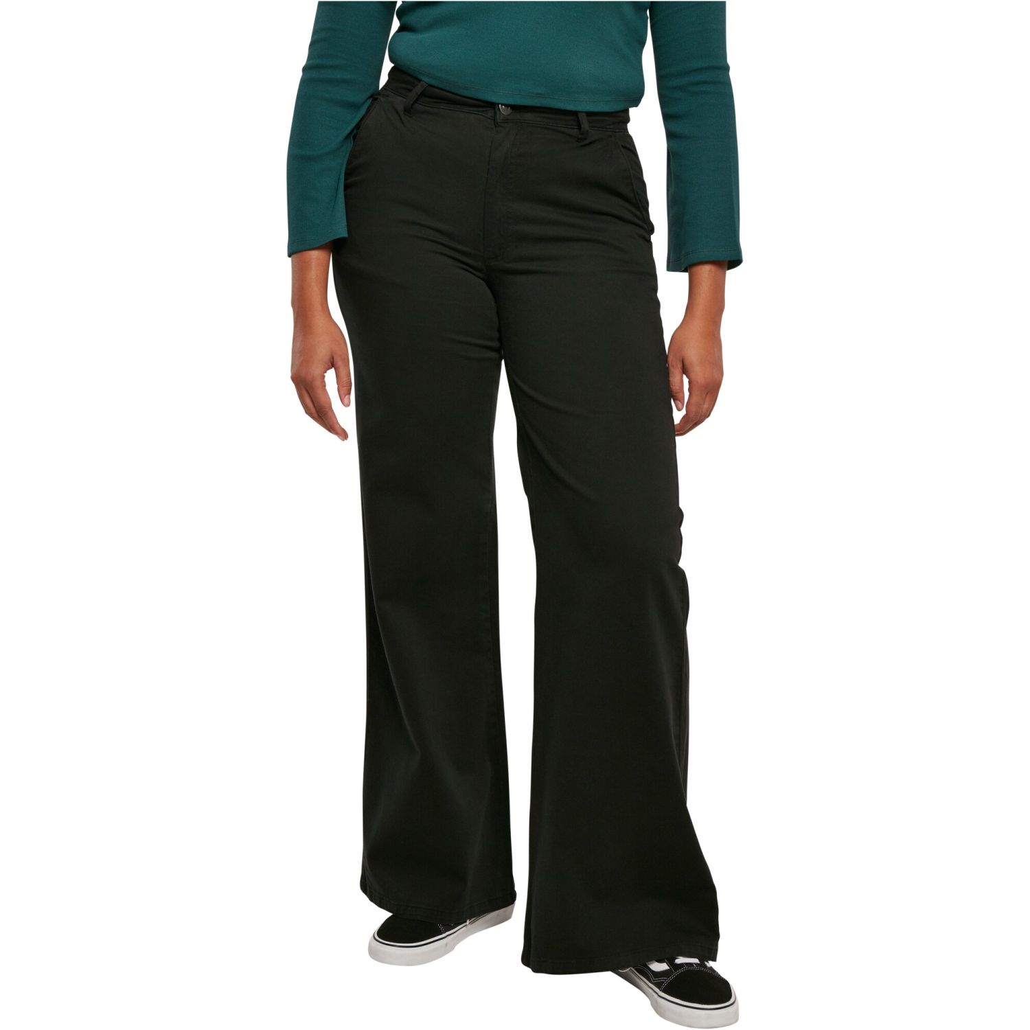 Urban Classics Ladies - High Waist Wide Leg Chino Pantalon