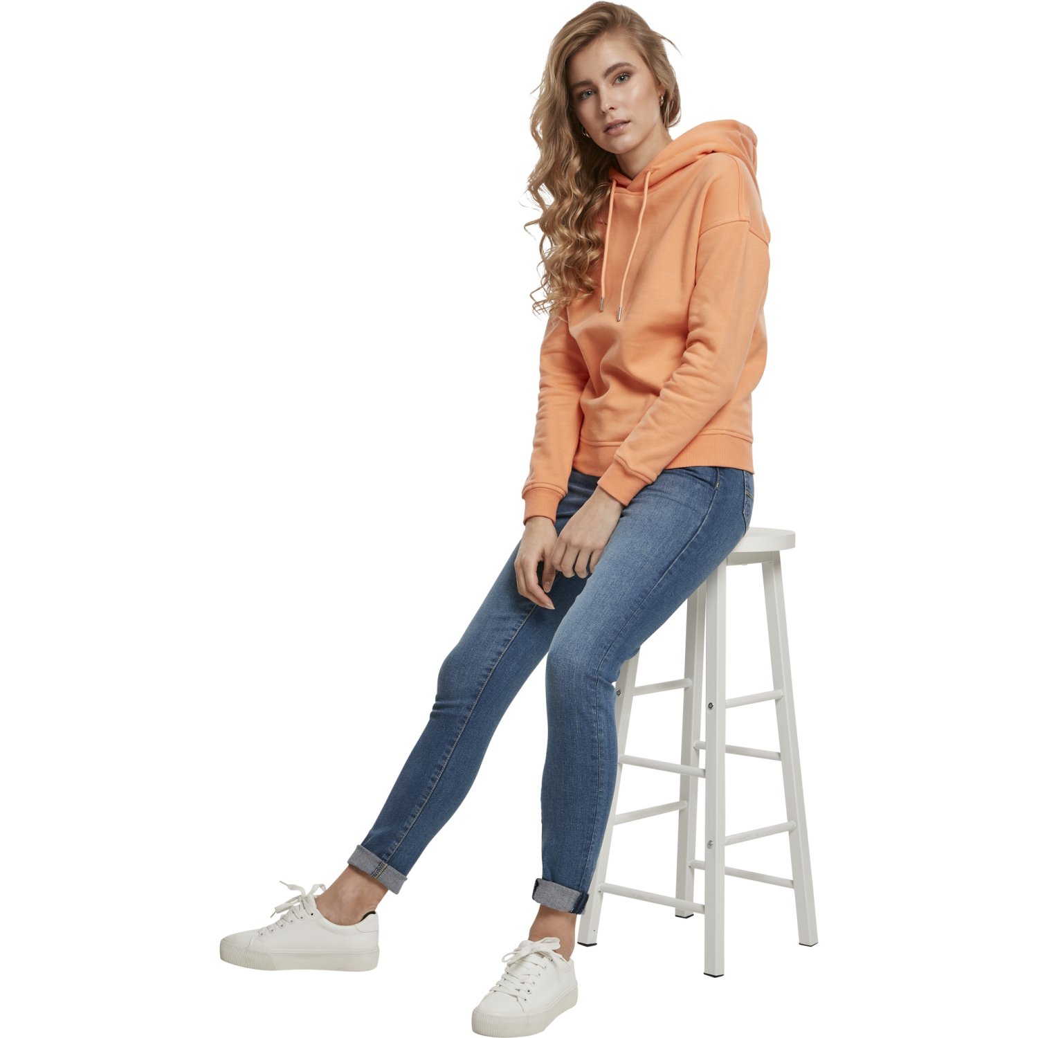 Urban Classics Ladies - BASIC Hoody papaya