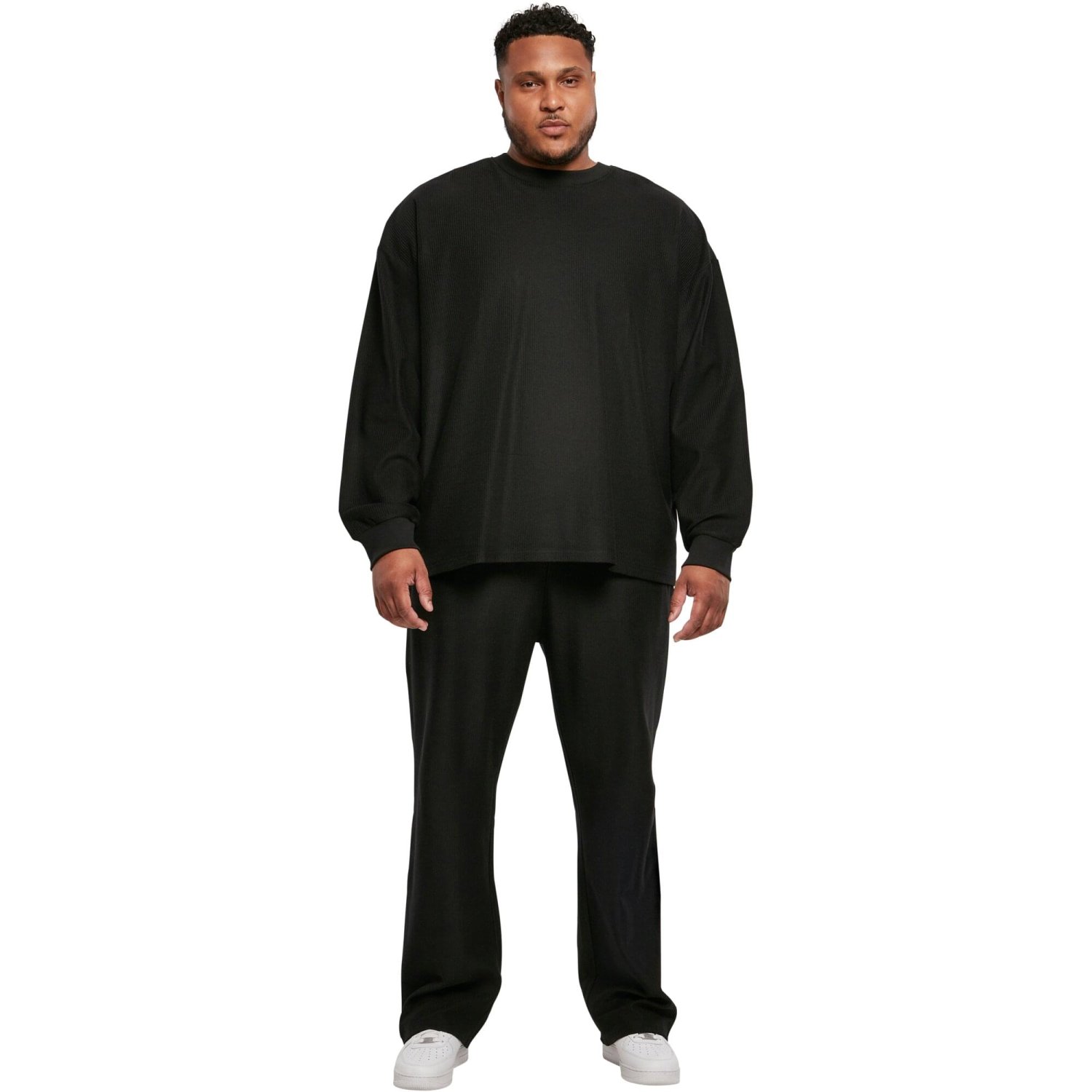 Urban Classics - Rib Terry Boxy Sweatshirt black