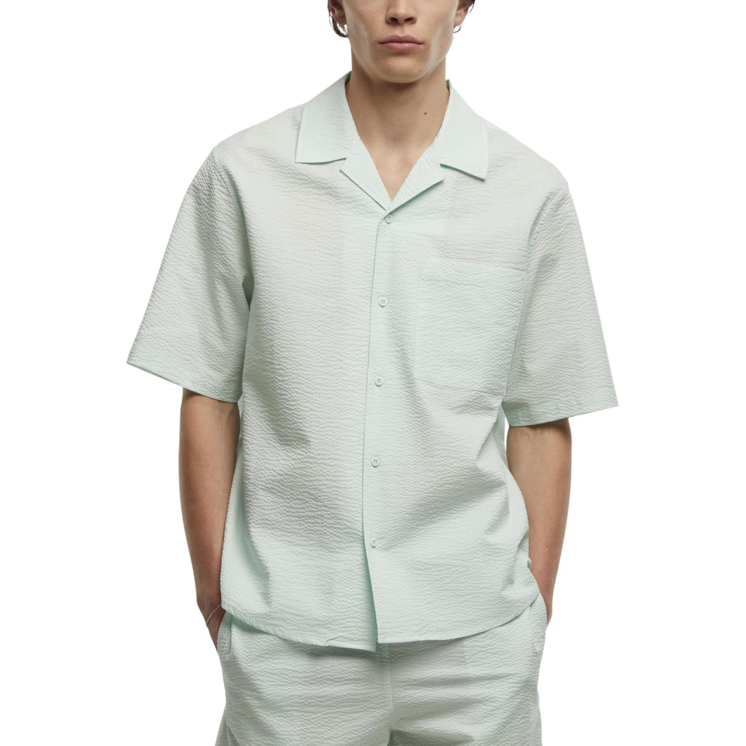Urban Classics - Relaxed Seersucker Short Sleeve Shirt