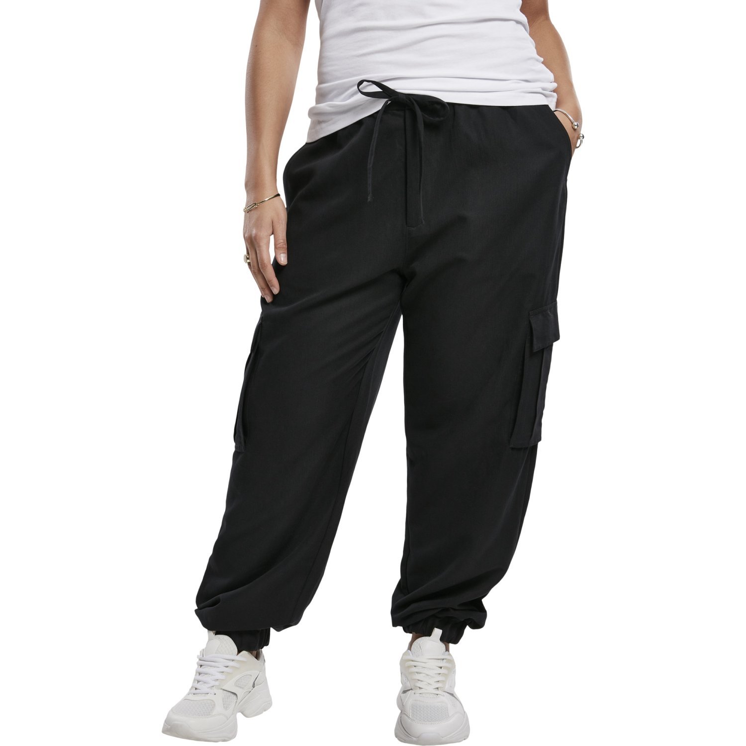 Urban Classics Ladies - CARGO Loose-Fit Twill Sweatpants