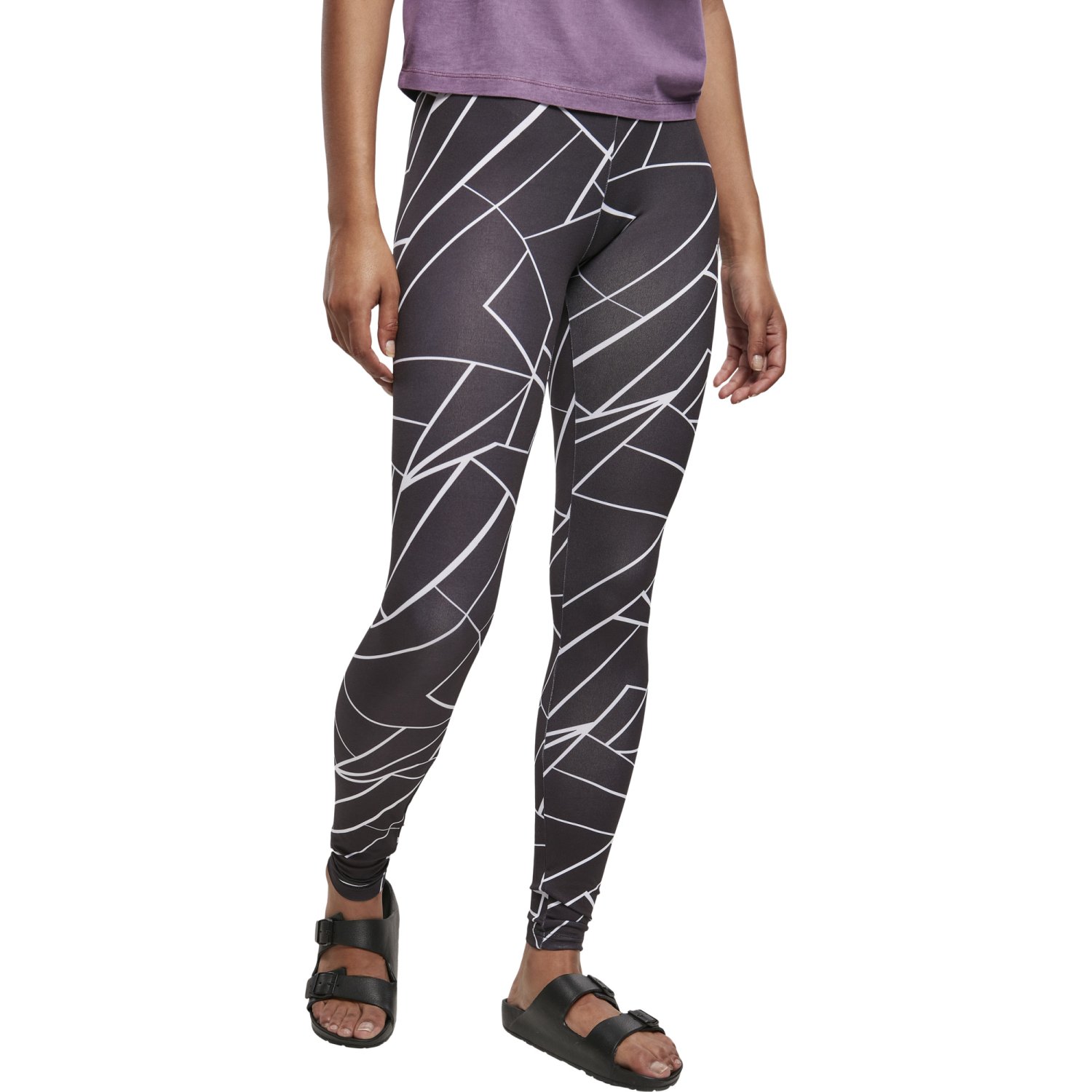 Urban Classics Ladies - All-Over-Pring Leggings geometric