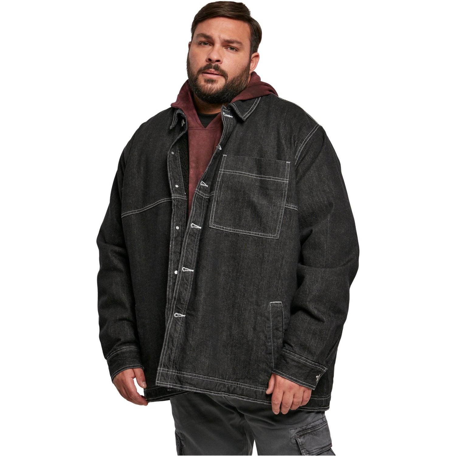 Urban Classics - Oversized Denim Trucker Veste black raw