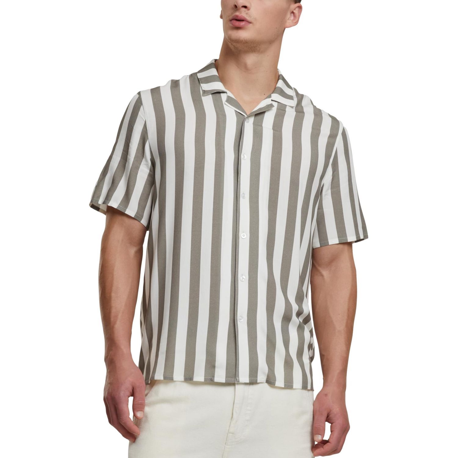 Urban Classics - Viscose Resort Shirt pale offwhite