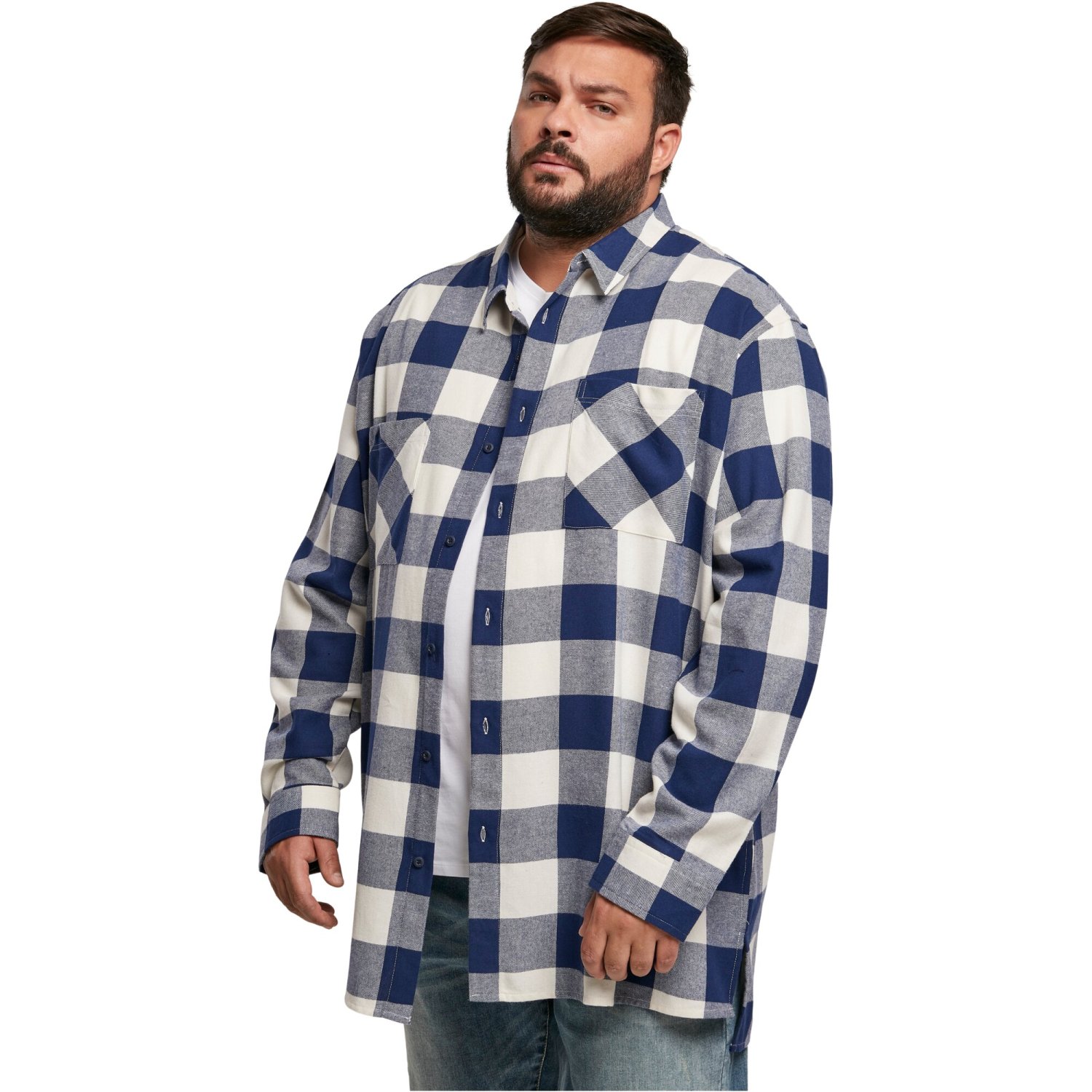 Urban Classics - Long Oversized Checked Flanell Hemd