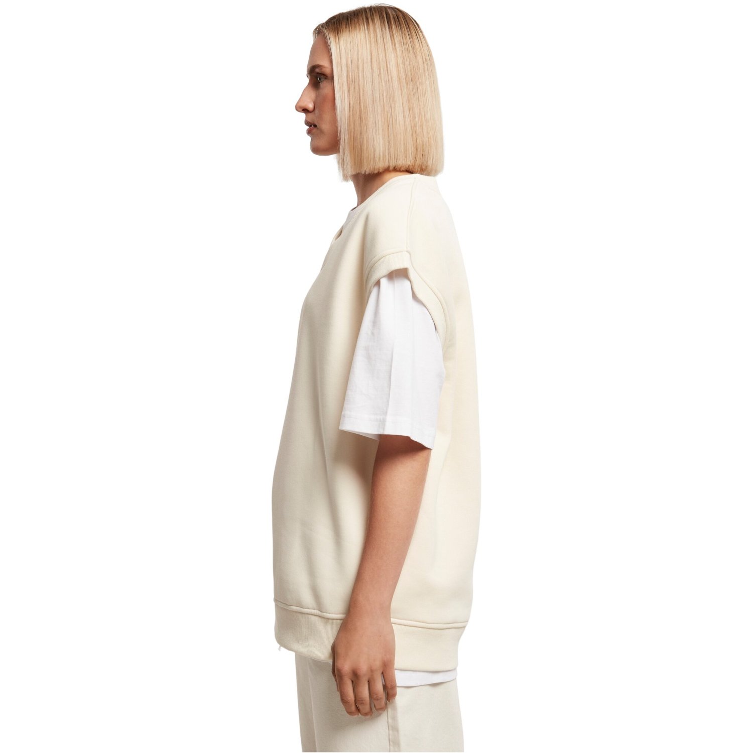 Urban Classics Ladies - Oversized Sweat Slipover whitesand