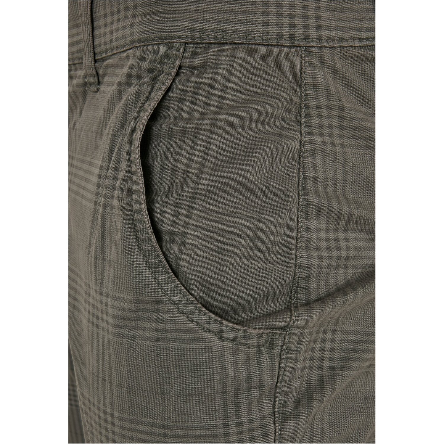 Urban Classics - Glencheck Cargo Jog Pantalon gris