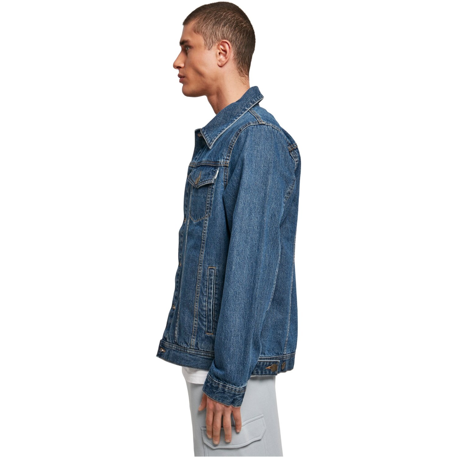 Urban Classics - Organic Denim Veste indigo washed