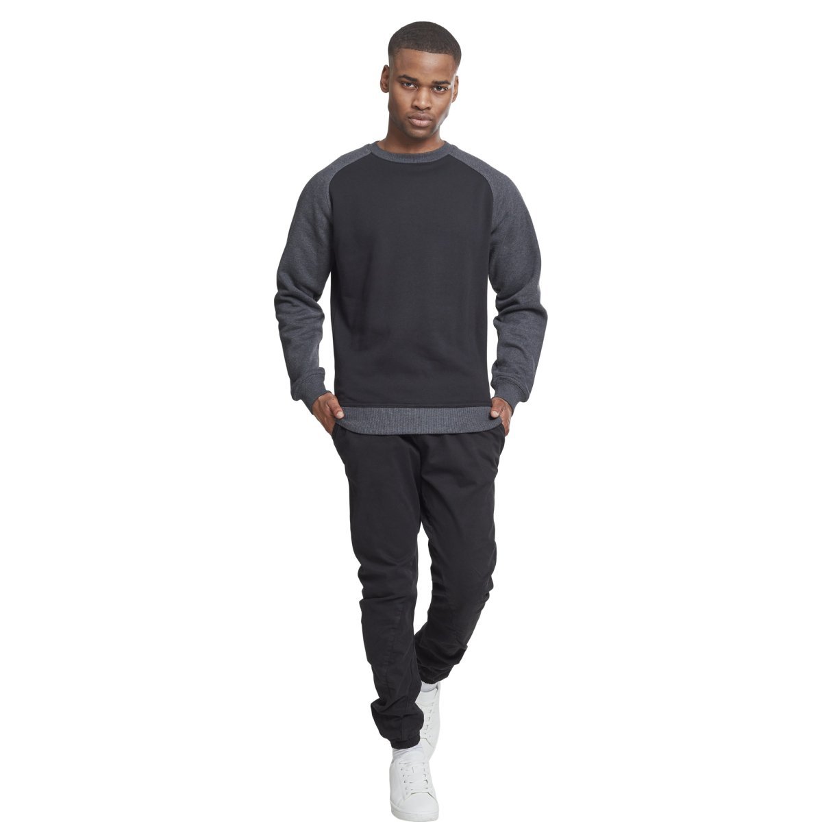 Urban Classics - 2-TONE RAGLAN Crewneck black
