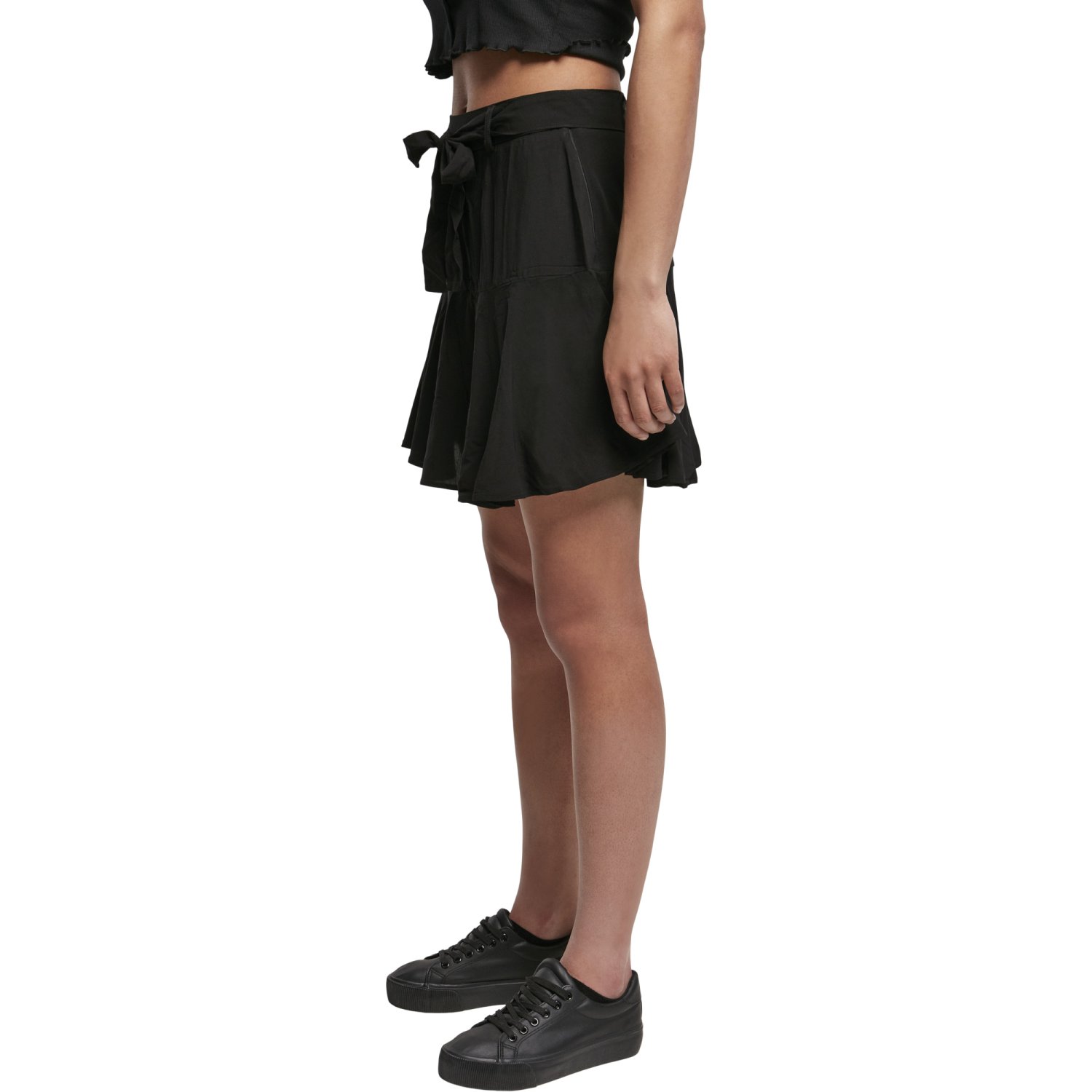 Urban Classics Ladies - Viscose Mini Jupe noir