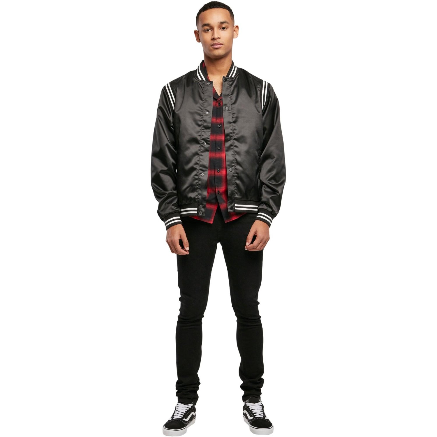 Urban Classics - Satin College Jacket black