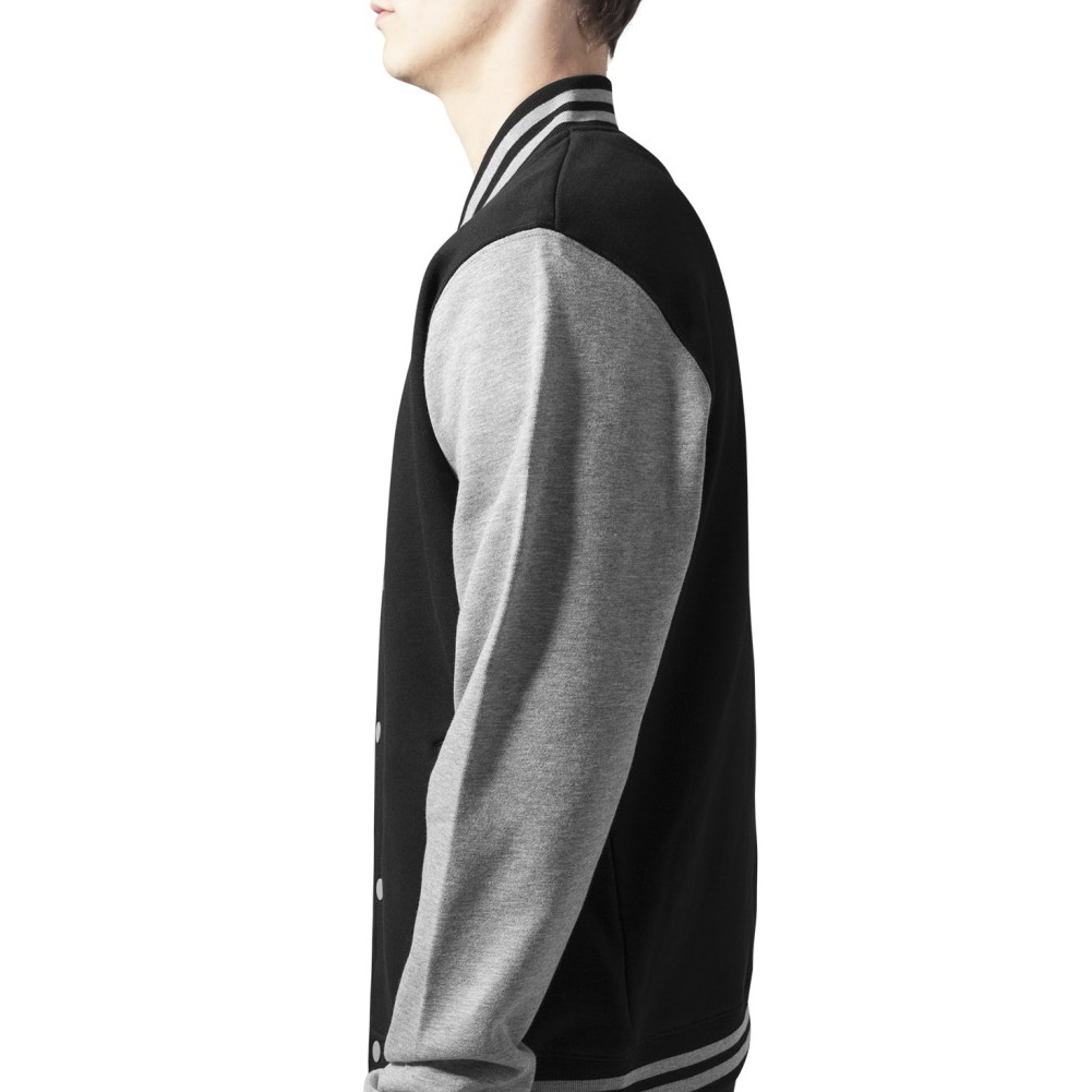Urban Classics - 2-TONE College Jacket black / grey