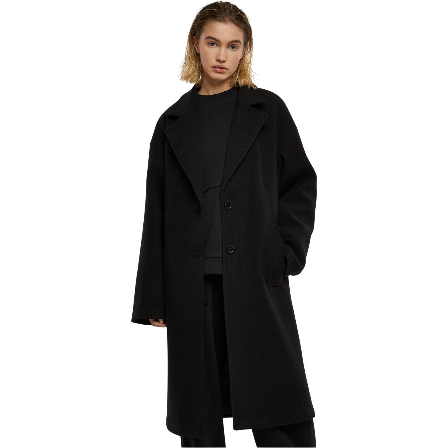Urban Classics Ladies - Oversized Long Manteau noir