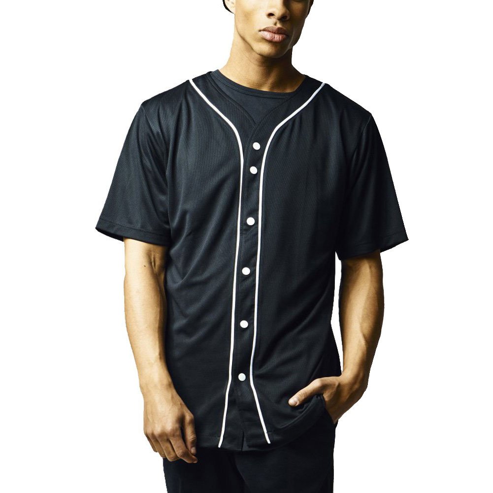 Urban Classics - MESH BASEBALL Shirt black