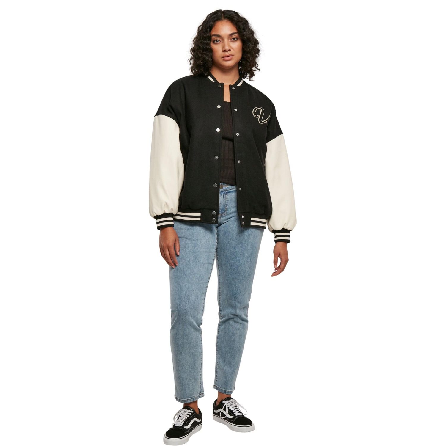 Urban Classics Ladies - Oversized College Veste noir