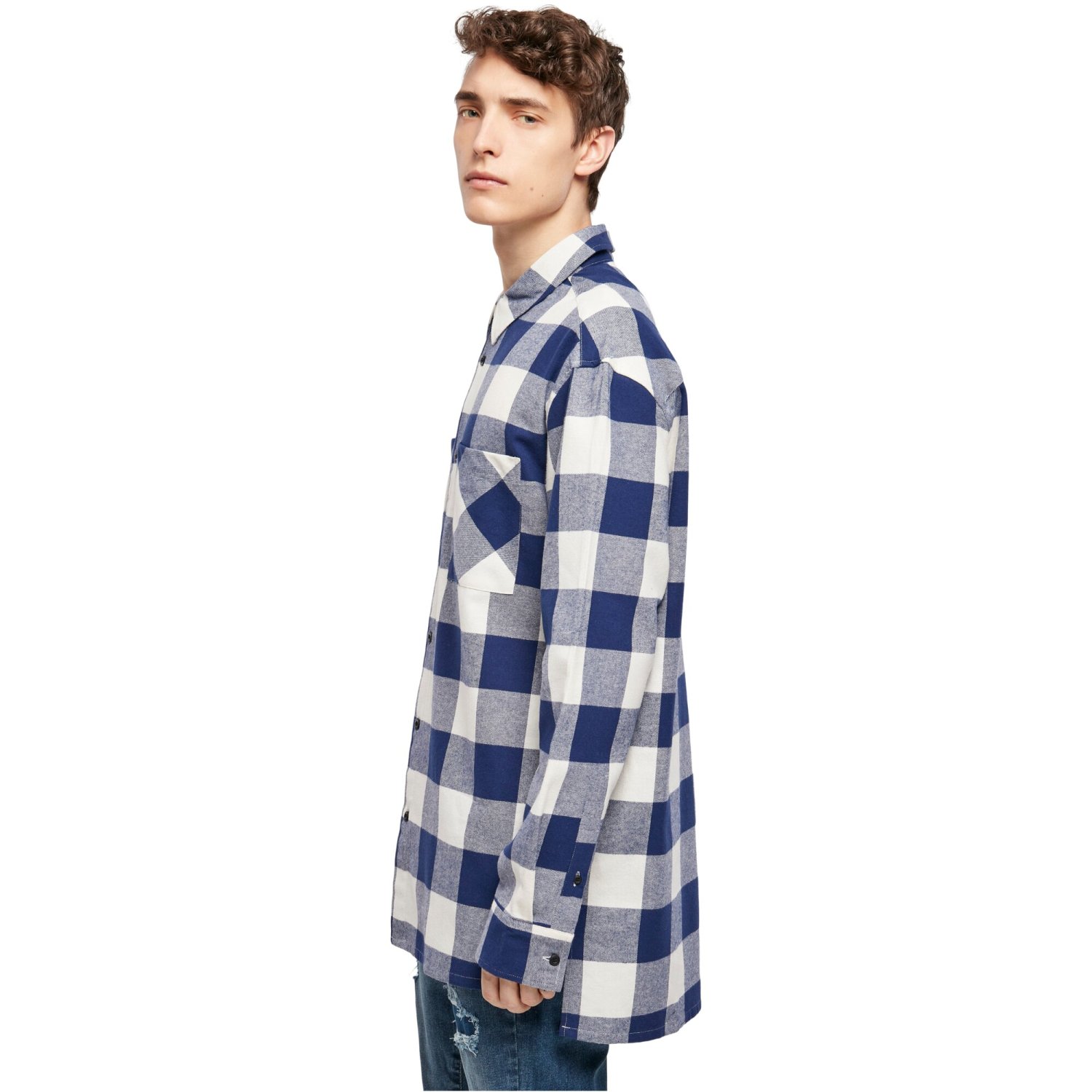Urban Classics - Long Oversized Checked Flanell Hemd