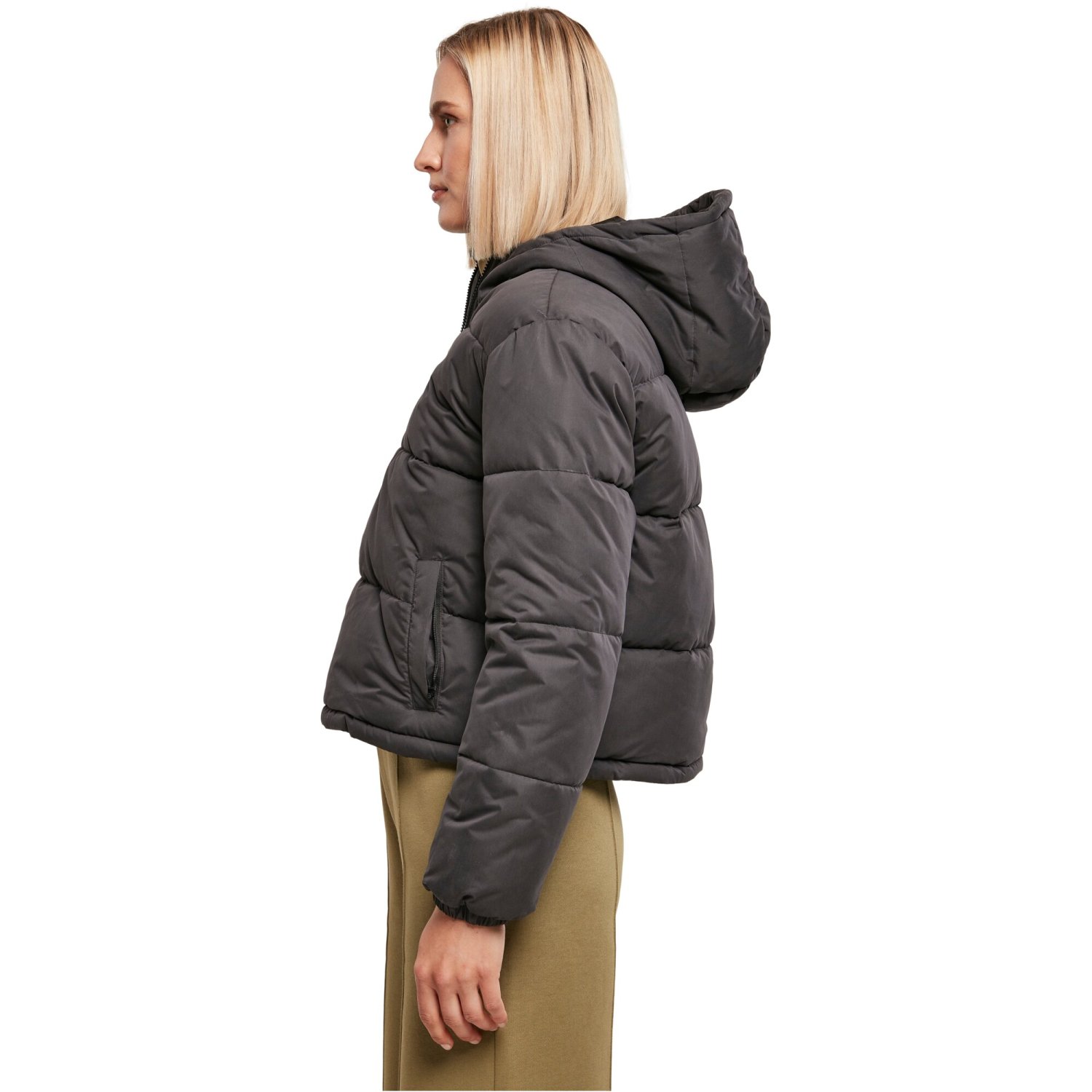 Urban Classics Ladies - Short Hooded Puffer Winterjacket