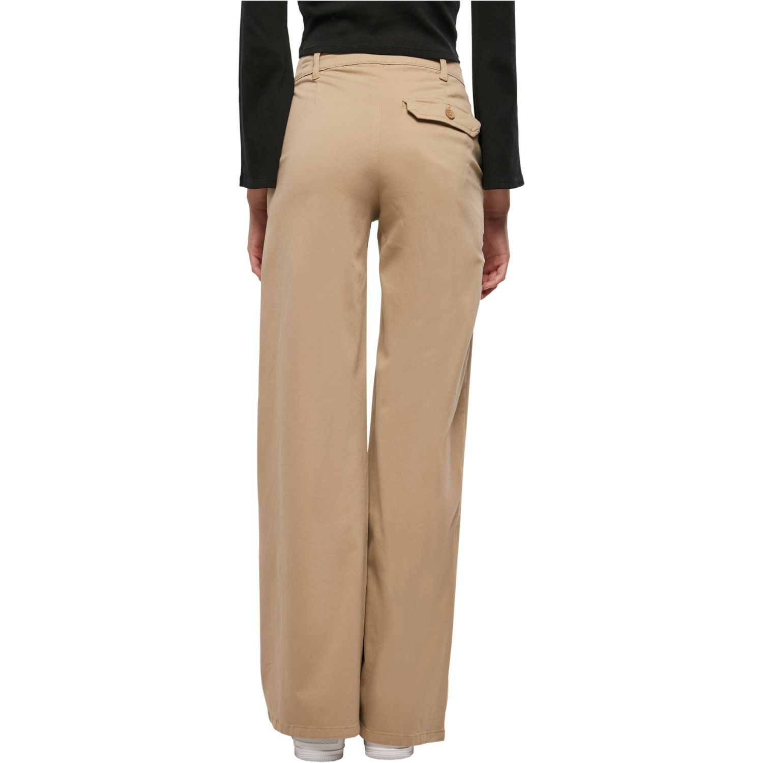 Urban Classics Ladies - High Waist Wide Leg Chino Pantalon