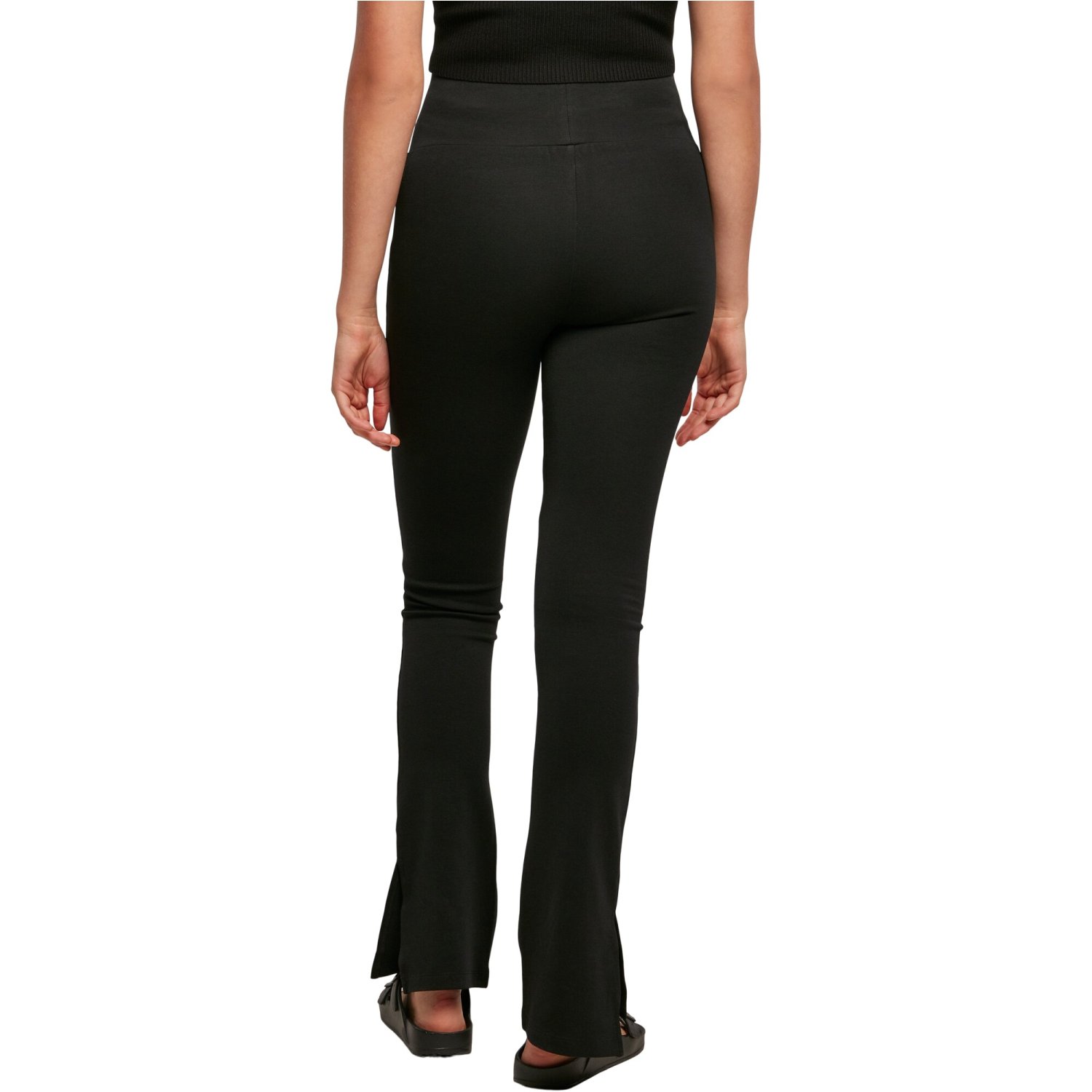 Urban Classics Ladies - High Waist Side Slit Leggings black
