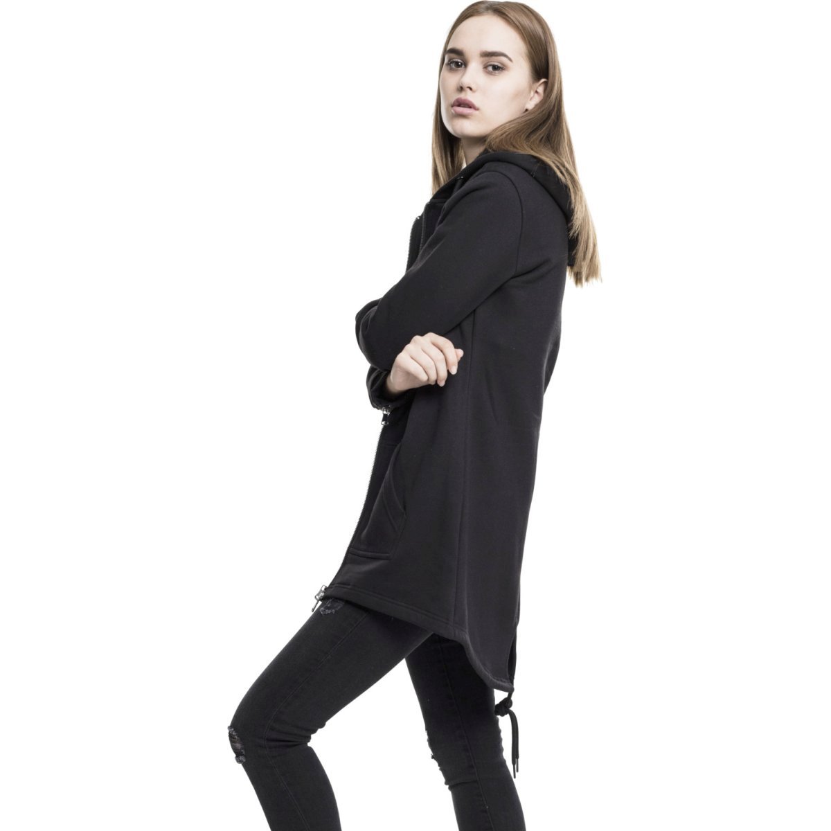 Urban Classics Ladies - SWEAT PARKA Zip Hoody noir