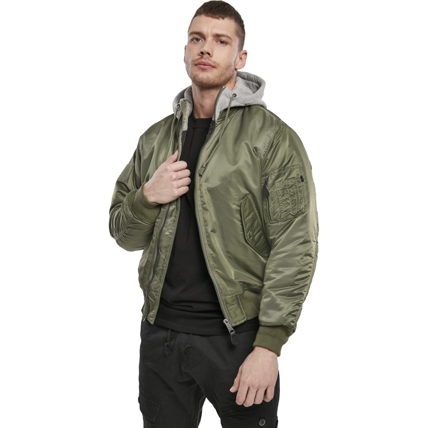 Brandit - MA1 BOMBER Hooded Veste olive