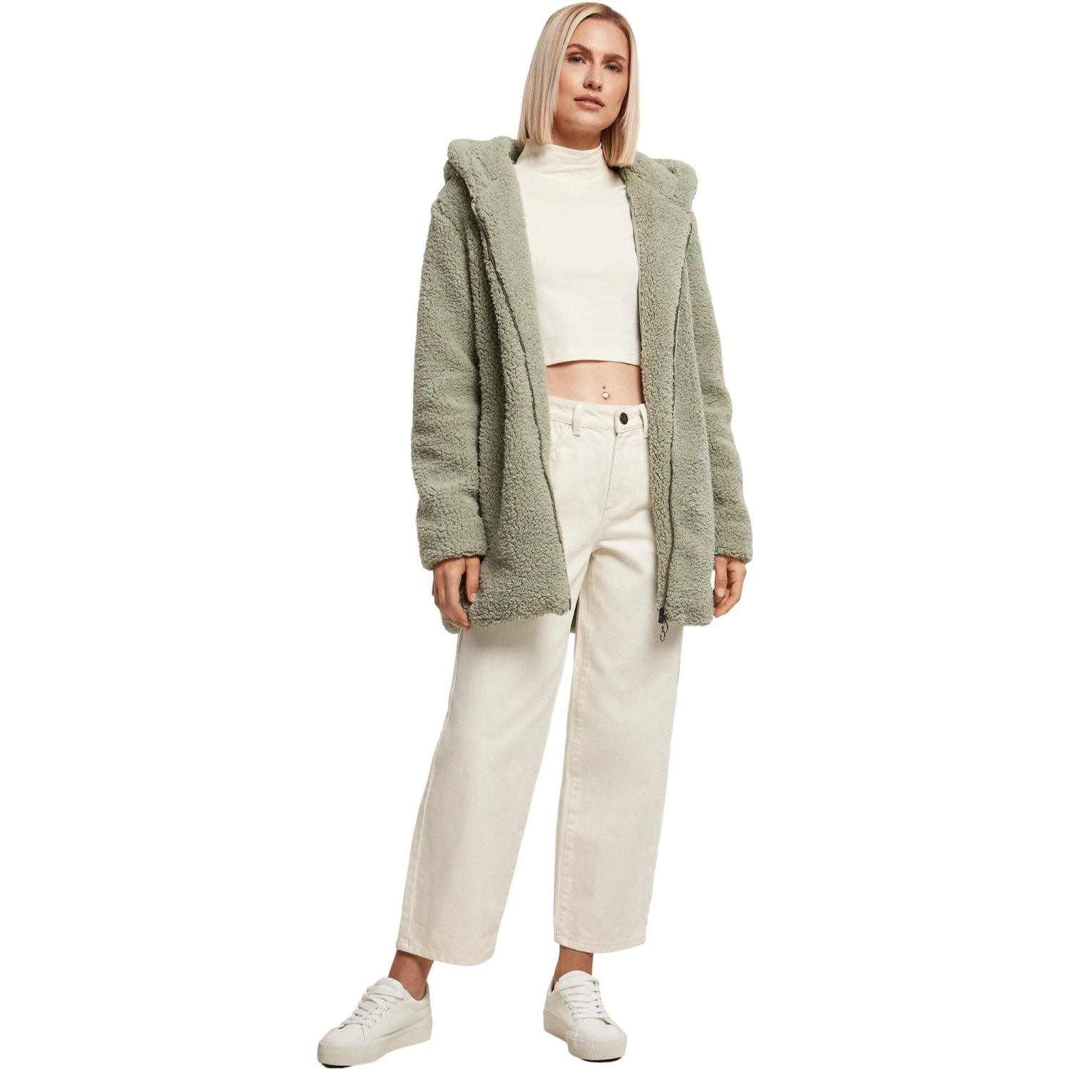 Urban Classics Ladies - SHERPA Long Winter Jacket salvia