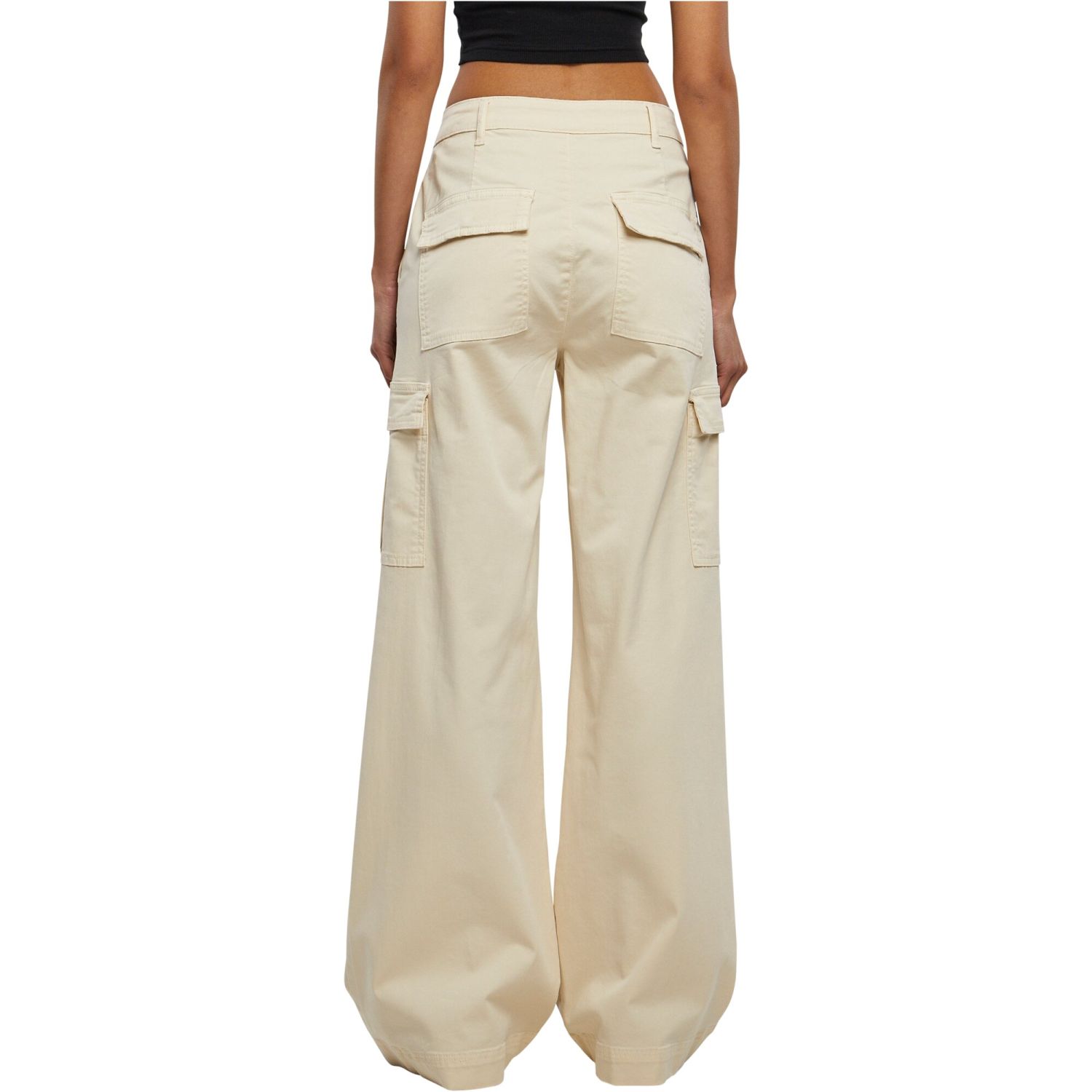 Urban Classics Ladies - Wide Leg Twill Cargo Pantalon