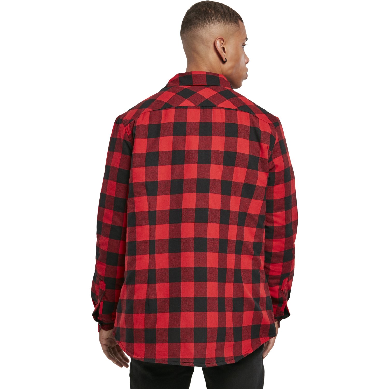Urban Classics - Padded Check Flannel  Button Up red